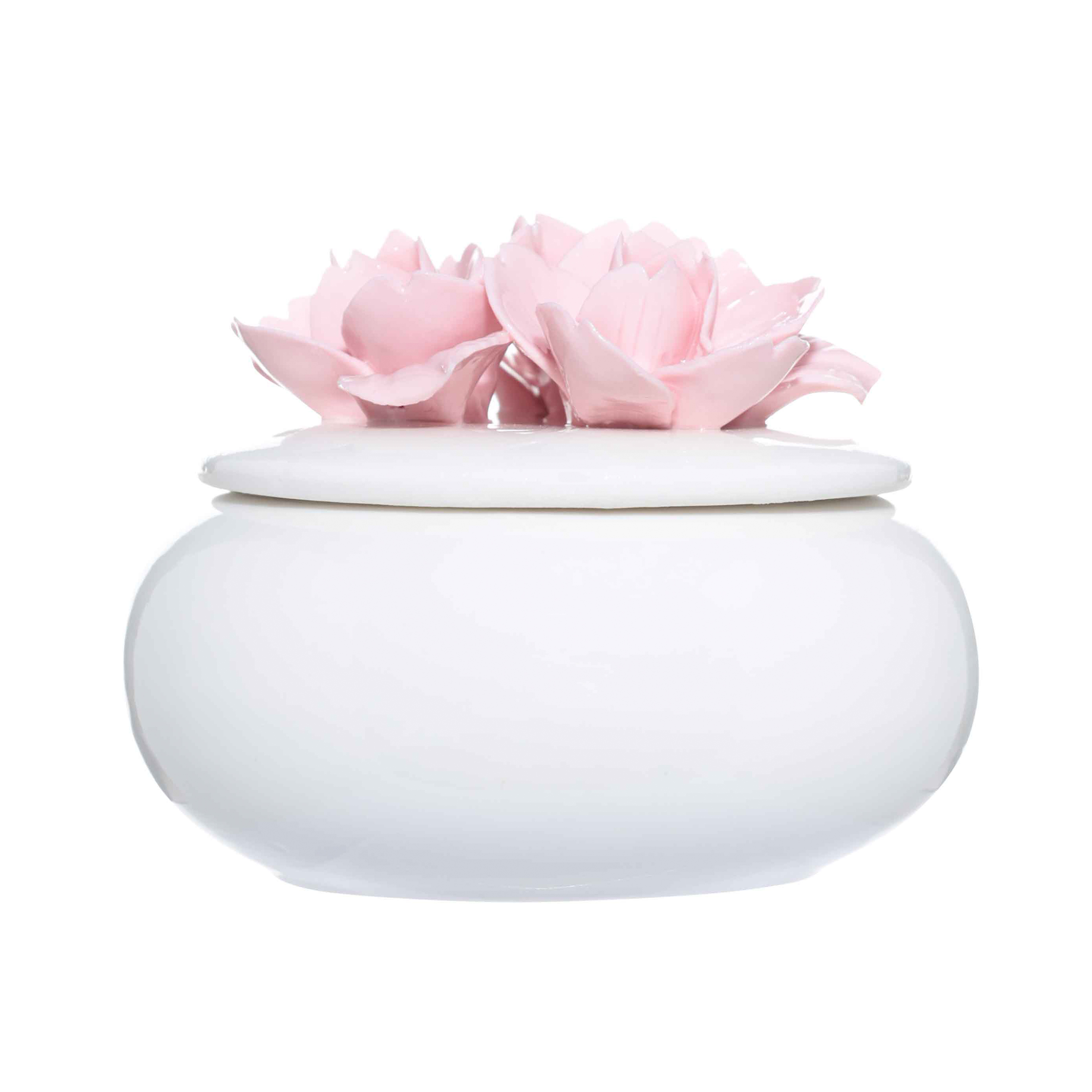 Jewelry box, 11x9 cm, ceramic, white, Flowers, Magnolia изображение № 2