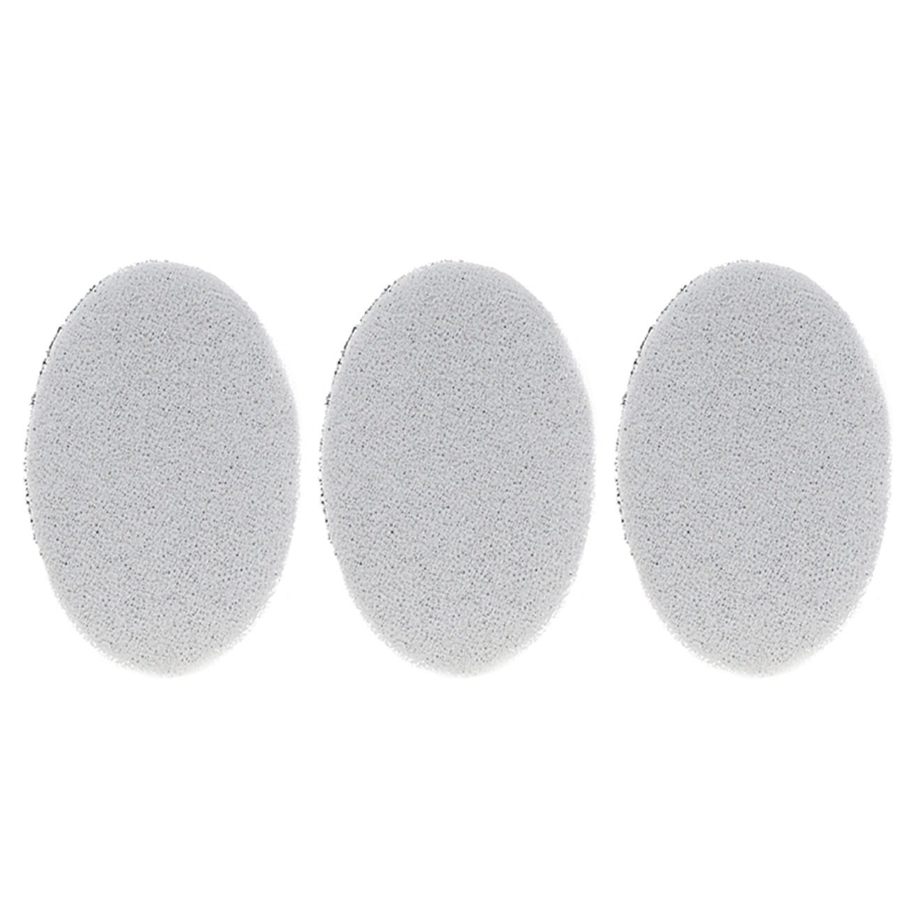 Sponge for washing dishes, 9x6 cm, 3 pcs, abrasive, oval, black and gray, Black clean изображение № 3