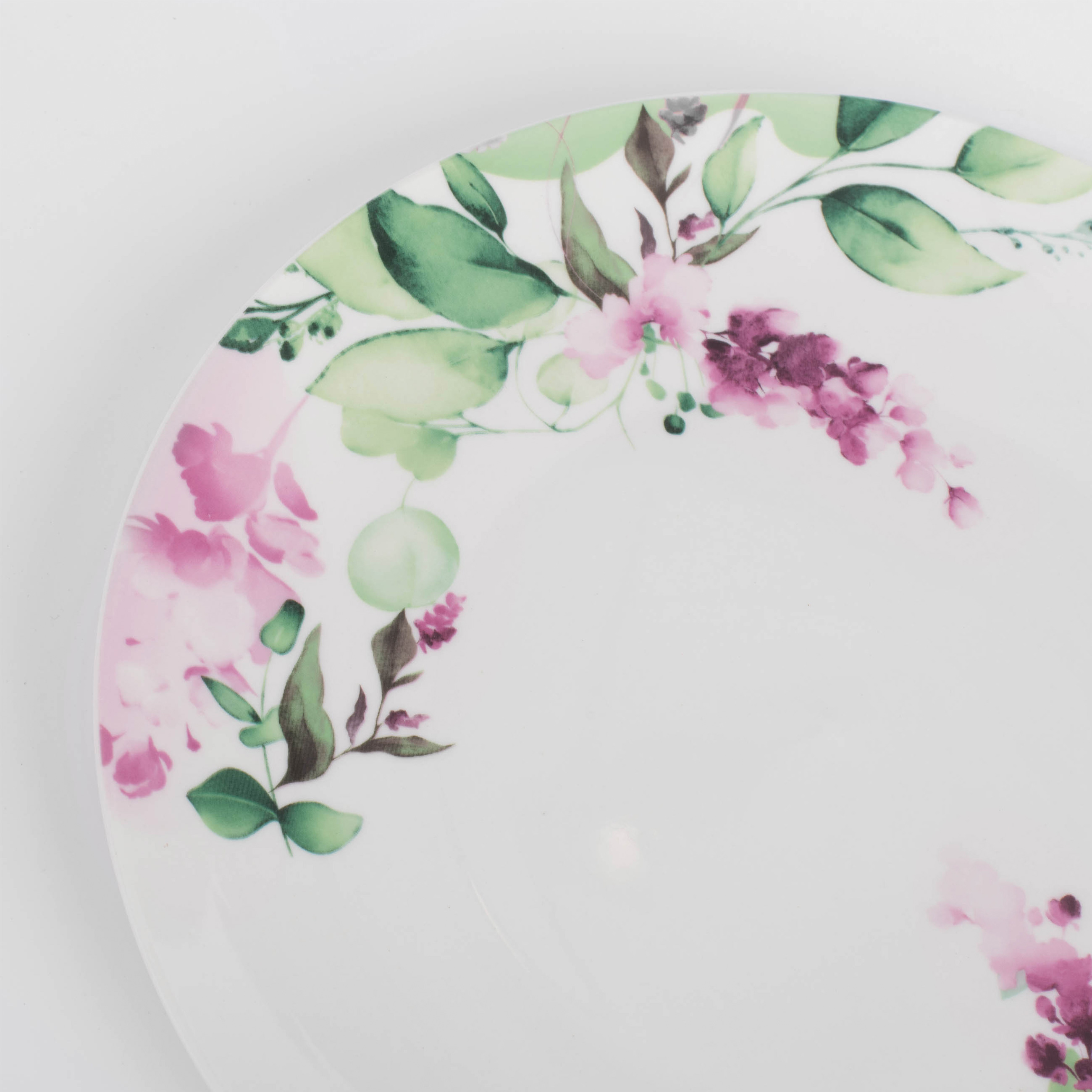 Dinner plate, 27 cm, porcelain N, white, Watercolor flowers, Senetti изображение № 4