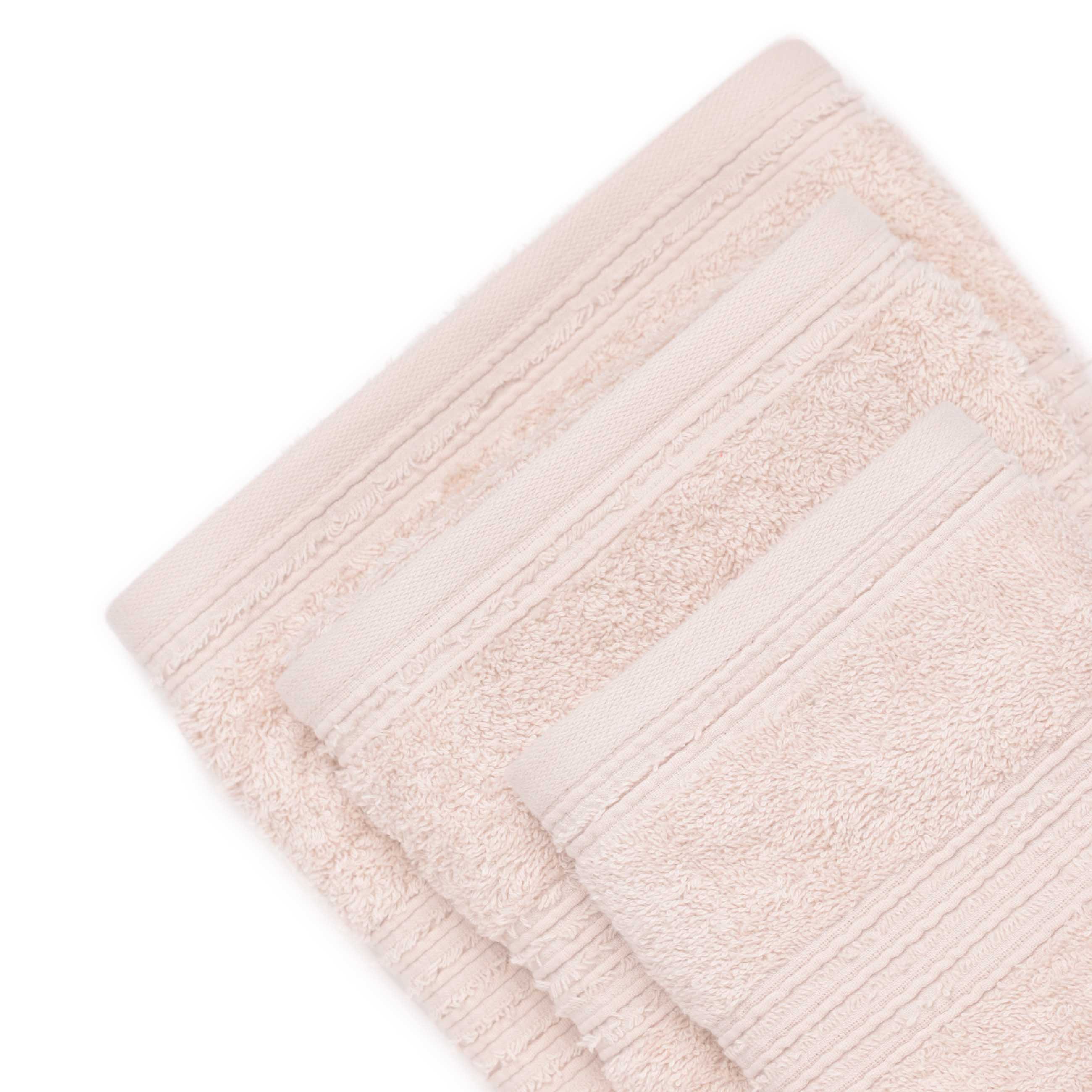 Towel set, 40x60 / 50x90 / 70x140 cm, 3 pcs, cotton, beige, Natural cotton изображение № 3