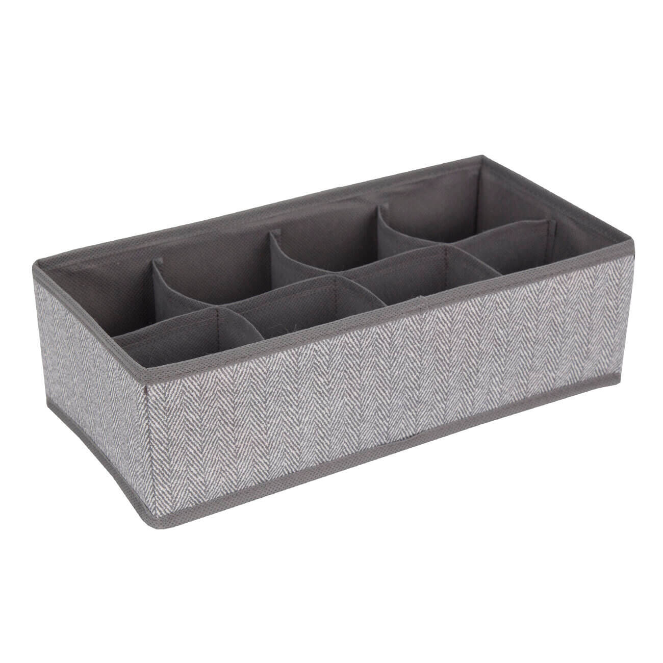 Organizer-divider for drawers, 32x16 cm, 8 units, textile, gray, Pedant new изображение № 1