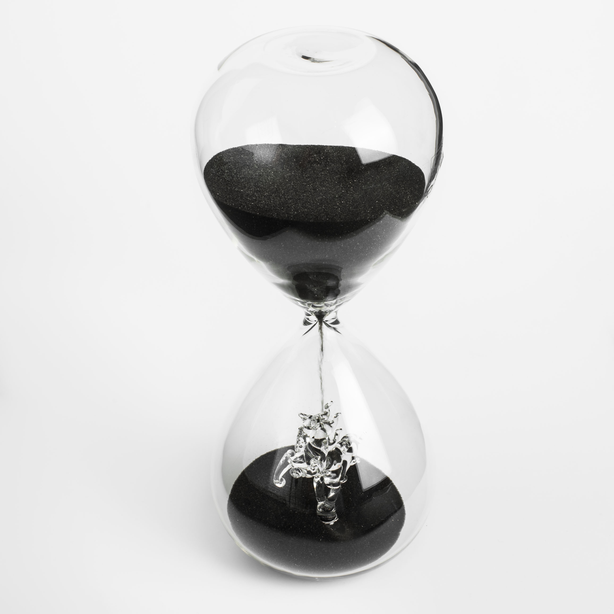 Hourglass clock, 20 cm, 15 minutes, Glass / sand, Horse in the sand, Sand time изображение № 2