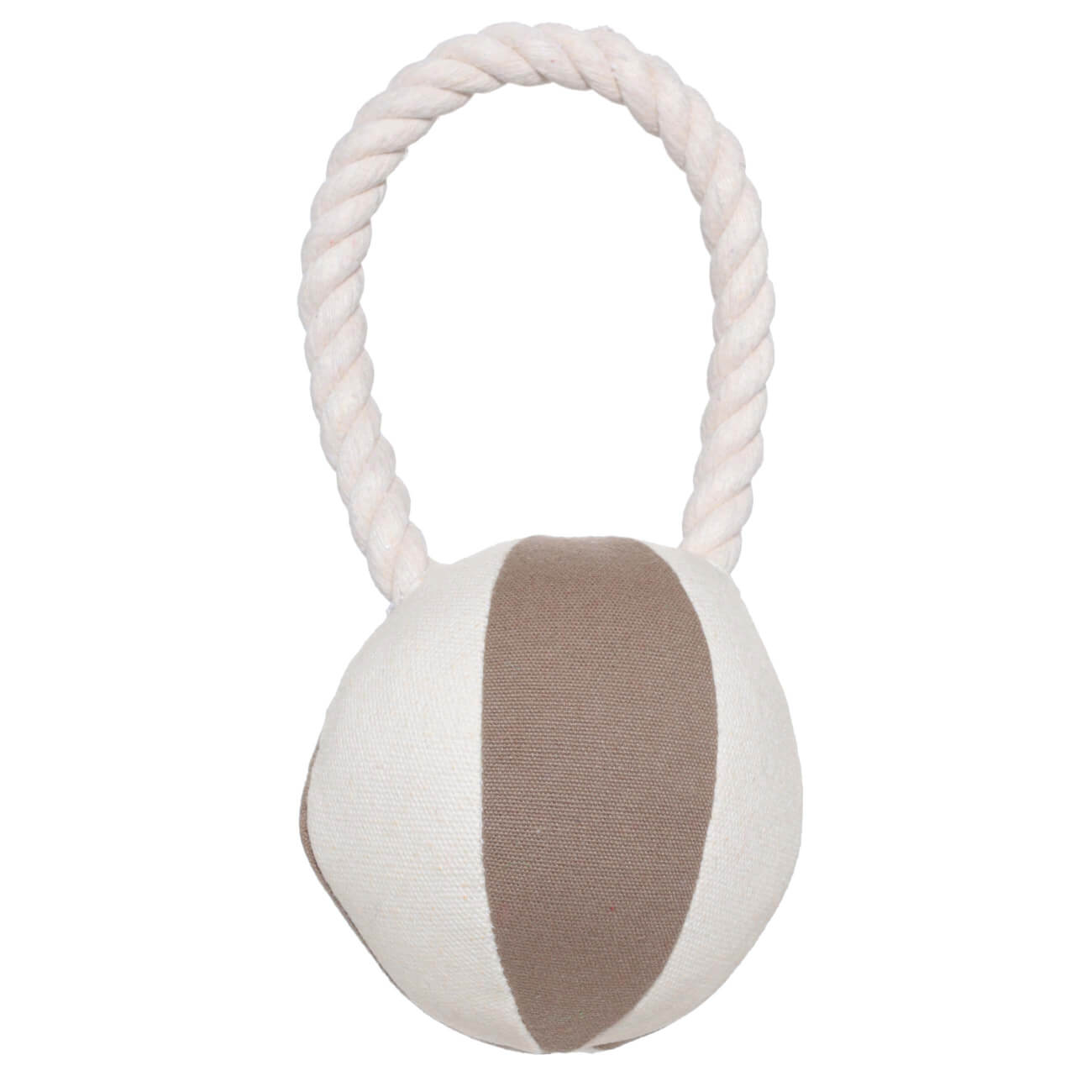Dog toy, 15 cm, with squeaker, Polyester, beige, Rope ball, Frisky pet изображение № 1