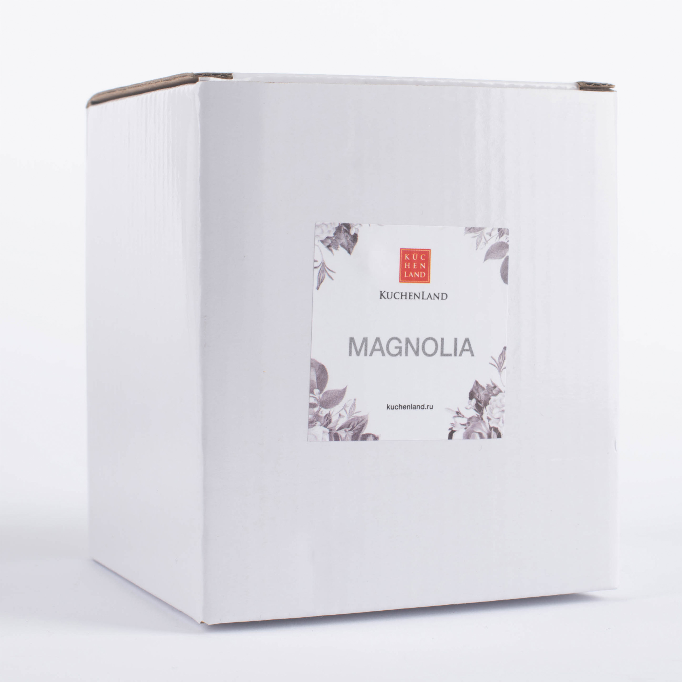 Mug, 420 ml, porcelain N, white, Black and white flowers, Magnolia изображение № 6
