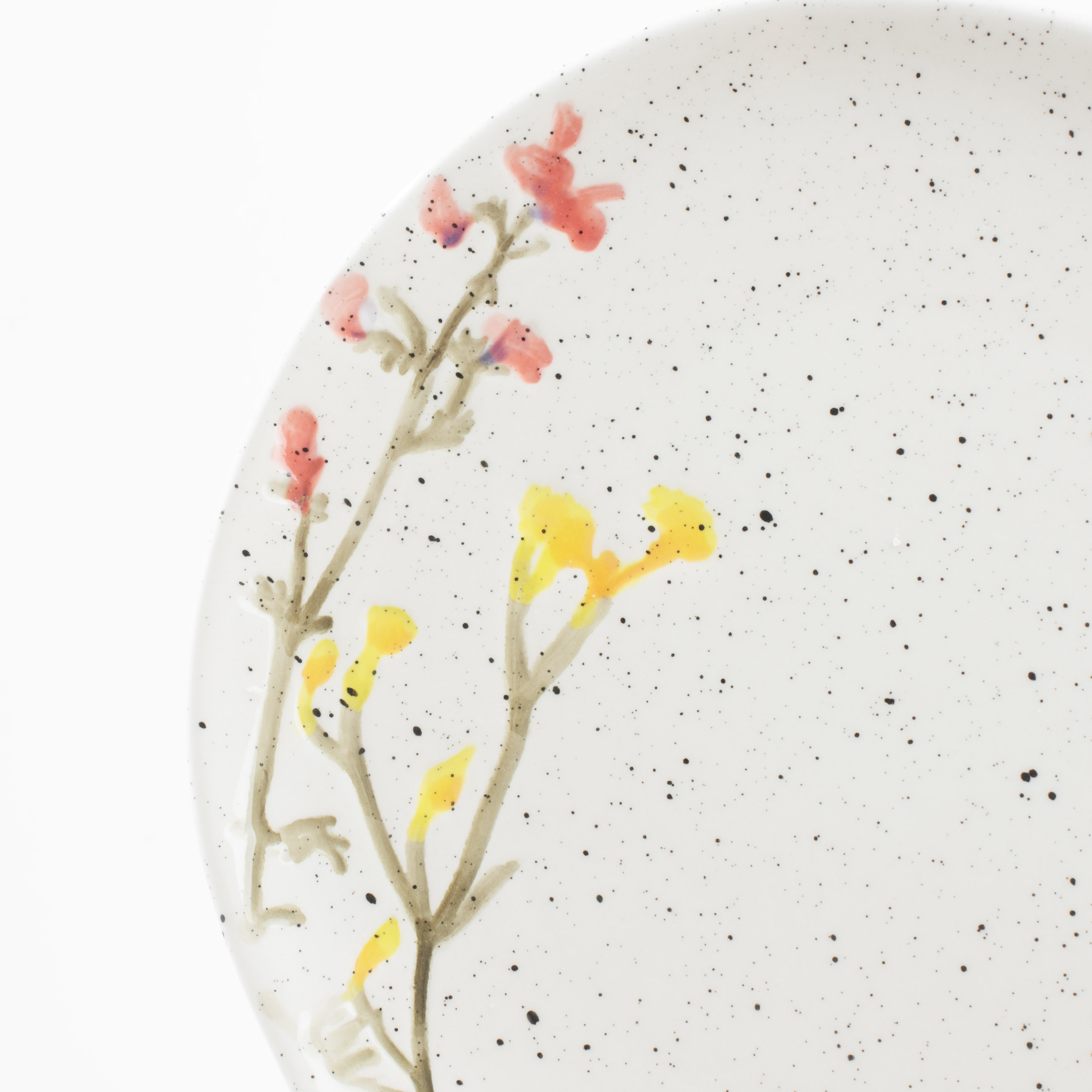 Dessert plate, 20 cm, ceramics, milky, speckled, Wildflowers, Meadow speckled изображение № 5