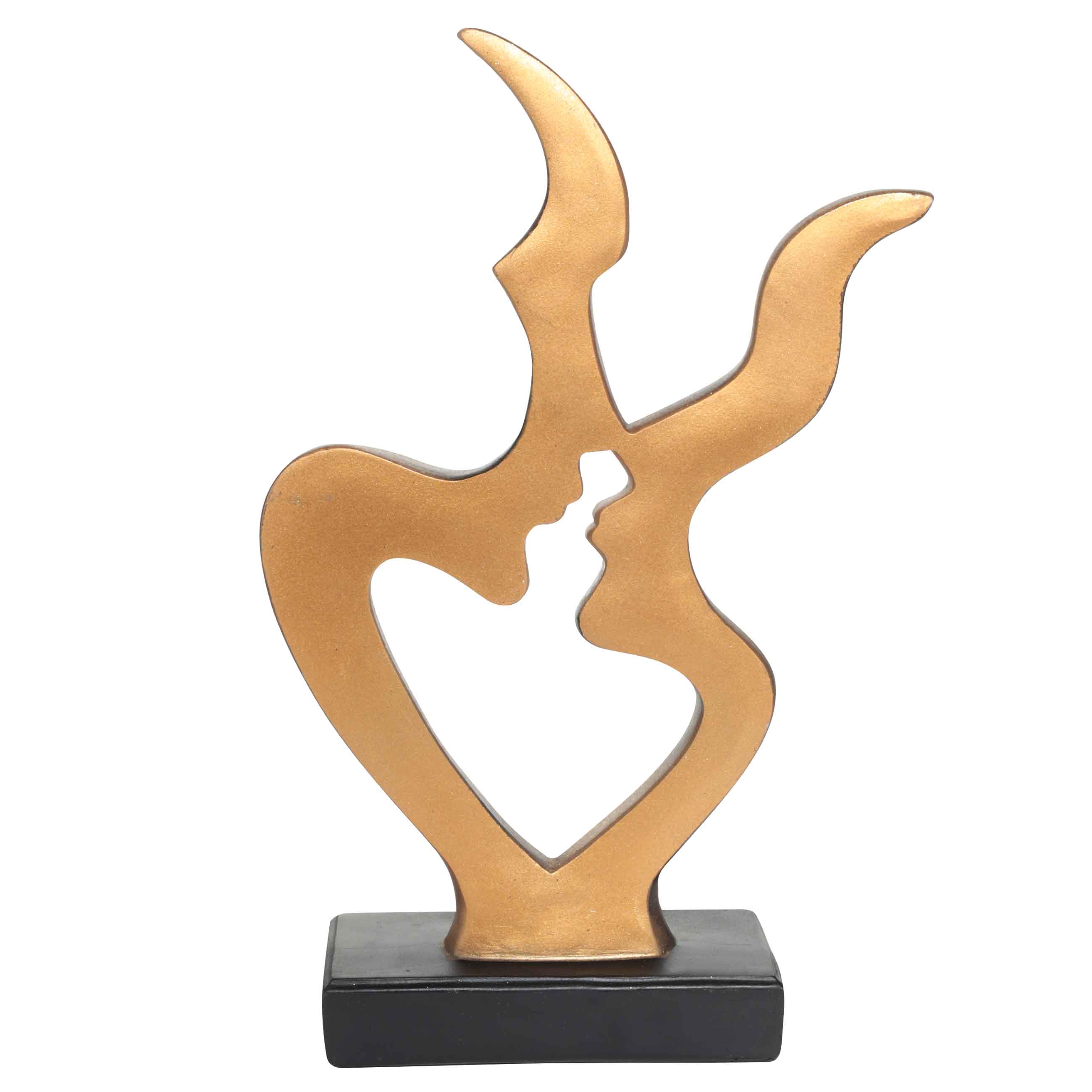 Statuette, 35 cm, polyresin, black and gold, Silhouette of a kiss, Baise изображение № 3