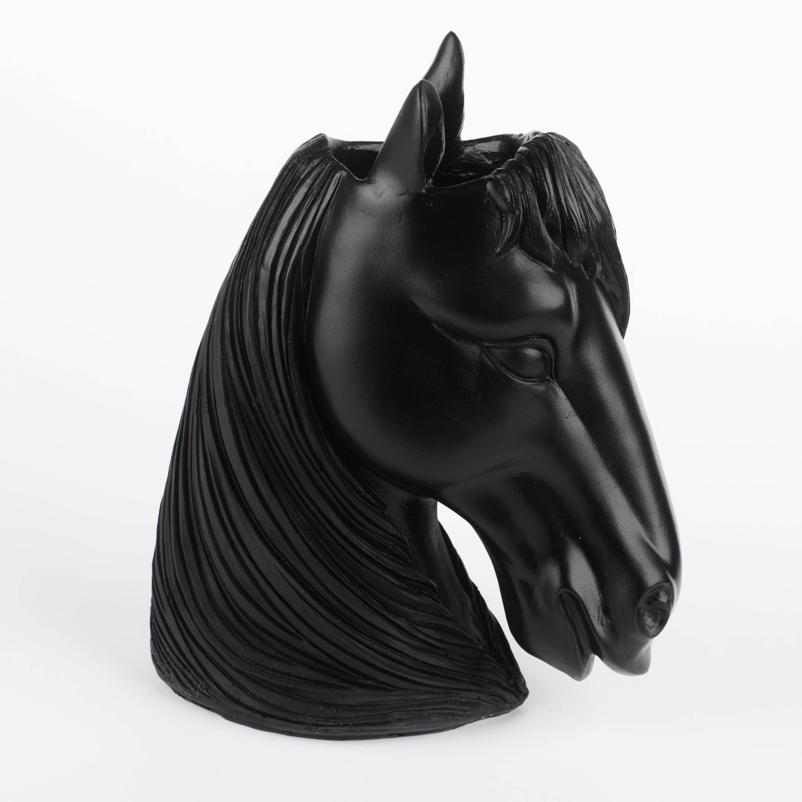 Decorative vase, 25 cm, polyresin, black, Horse head, Horse изображение № 2