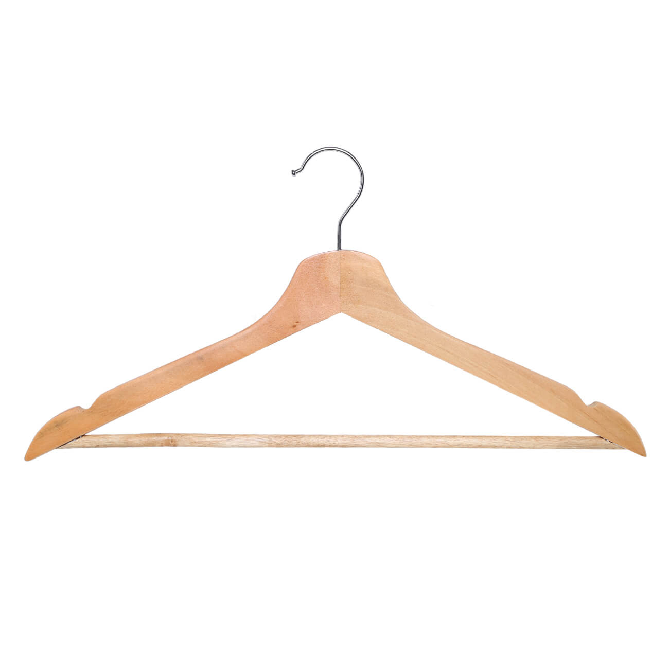 Hanger, 43 cm, 3 pieces, wood, natural, Eco life изображение № 1