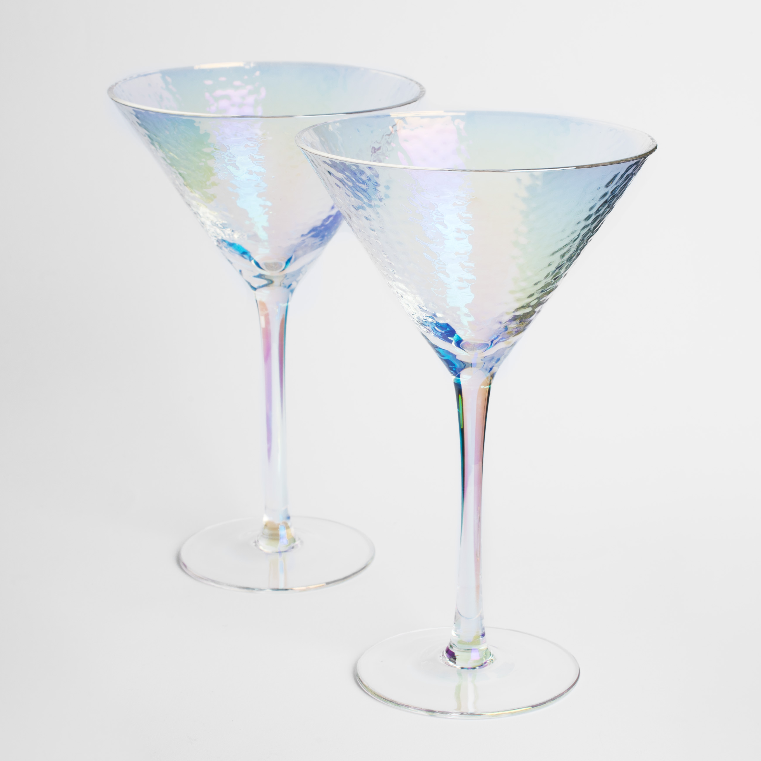 Martini glass, 250 ml, 2 pcs, glass, mother of pearl, Ripply polar изображение № 2
