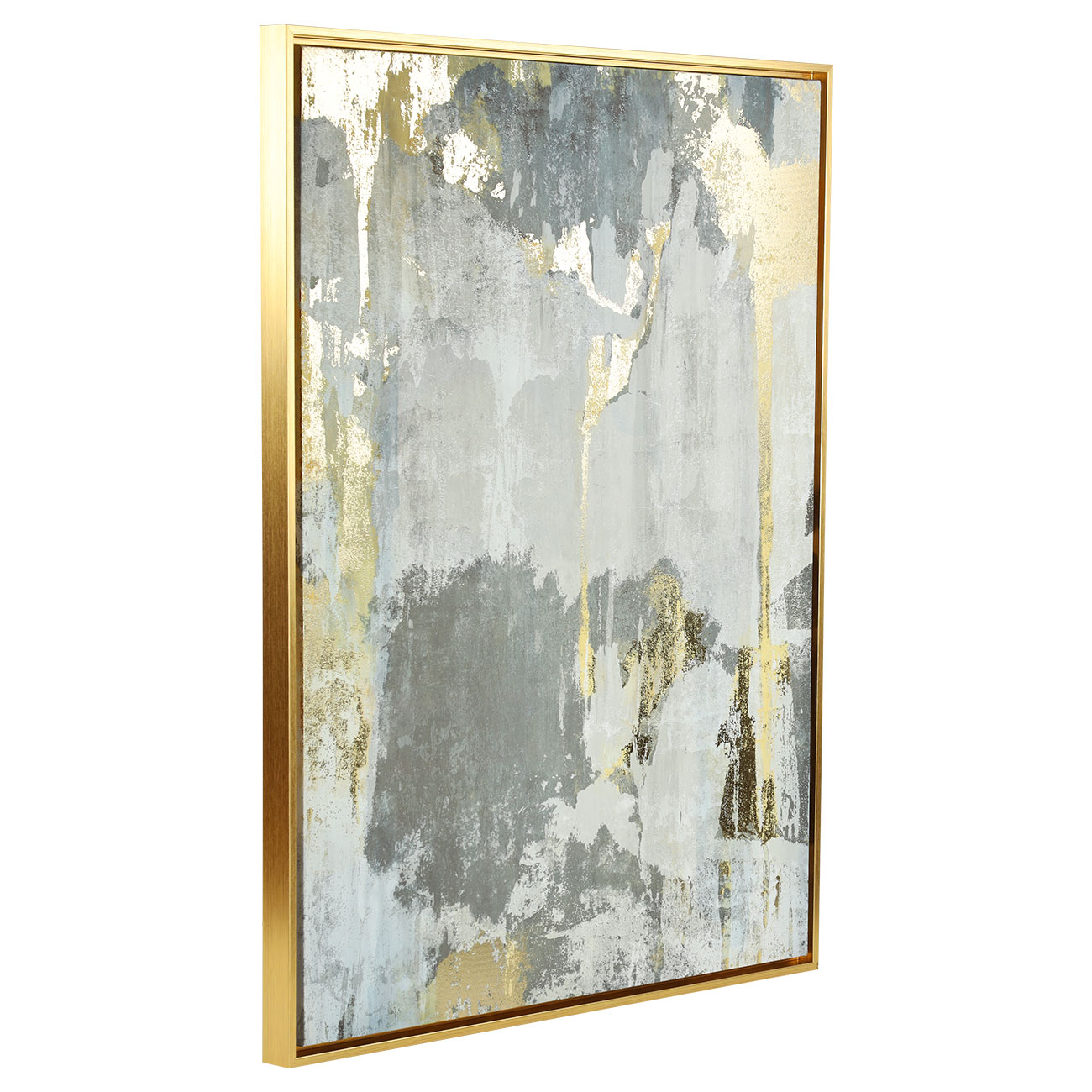 Framed painting, 75x100 cm, canvas / foil, golden gray, Abstract изображение № 2