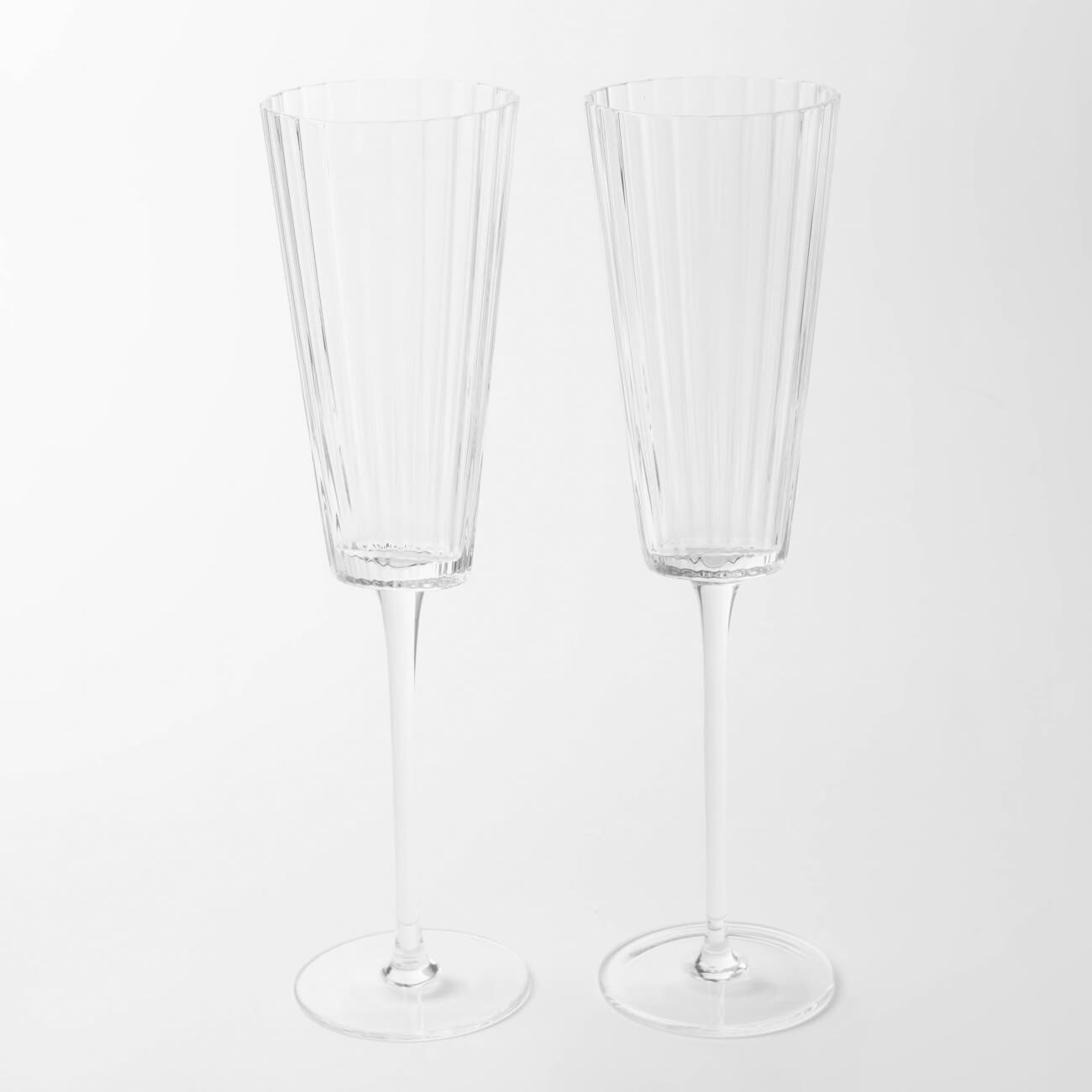 Champagne glass, 230 ml, 2 pcs, glass, Palagoni изображение № 1