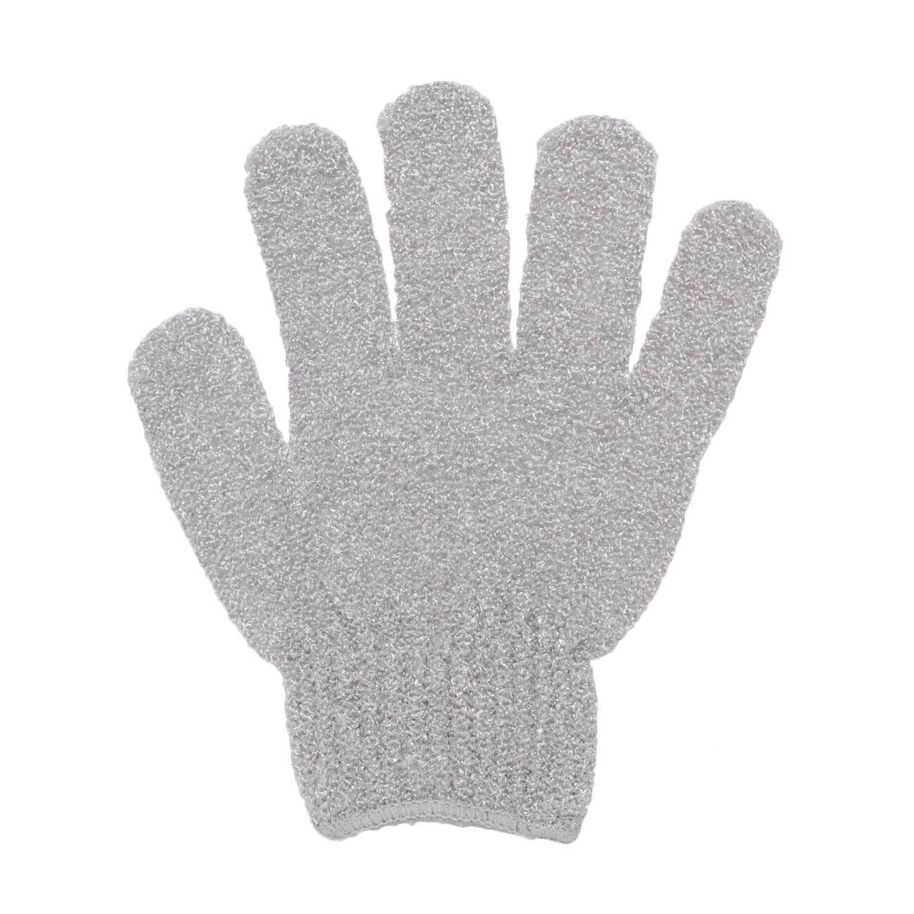 Body wash glove, 19 cm, 2 pcs, nylon, grey, Gentle spa изображение № 1