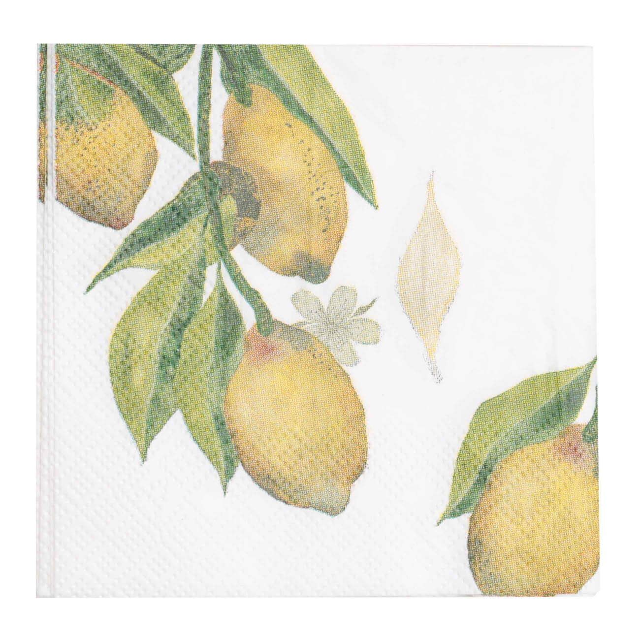 Paper napkins, 21x21 cm, 20 pcs, square, Lemons on a branch, Sicily in bloom изображение № 1