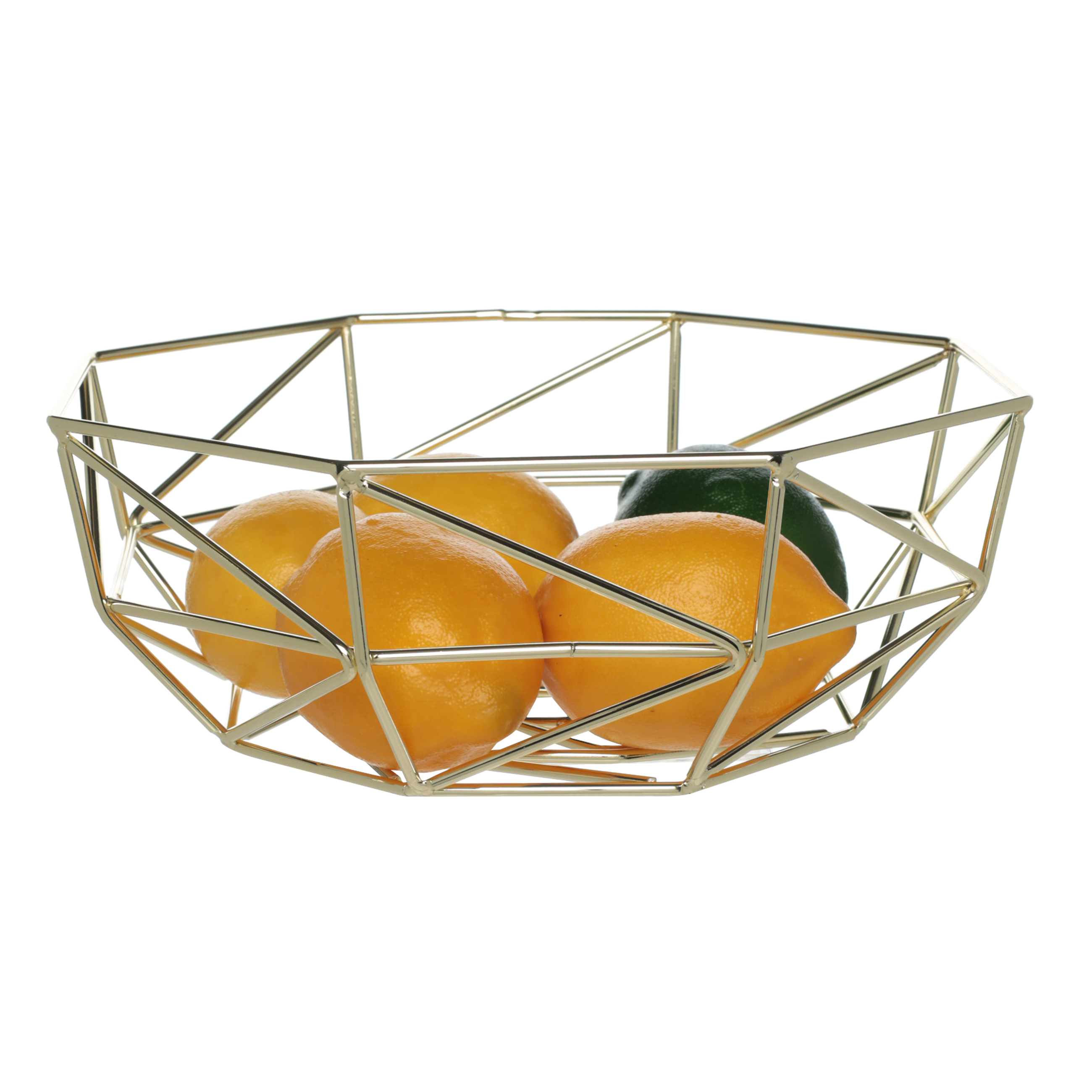 Fruit basket, 27 cm, metal, golden, Twist gold изображение № 4