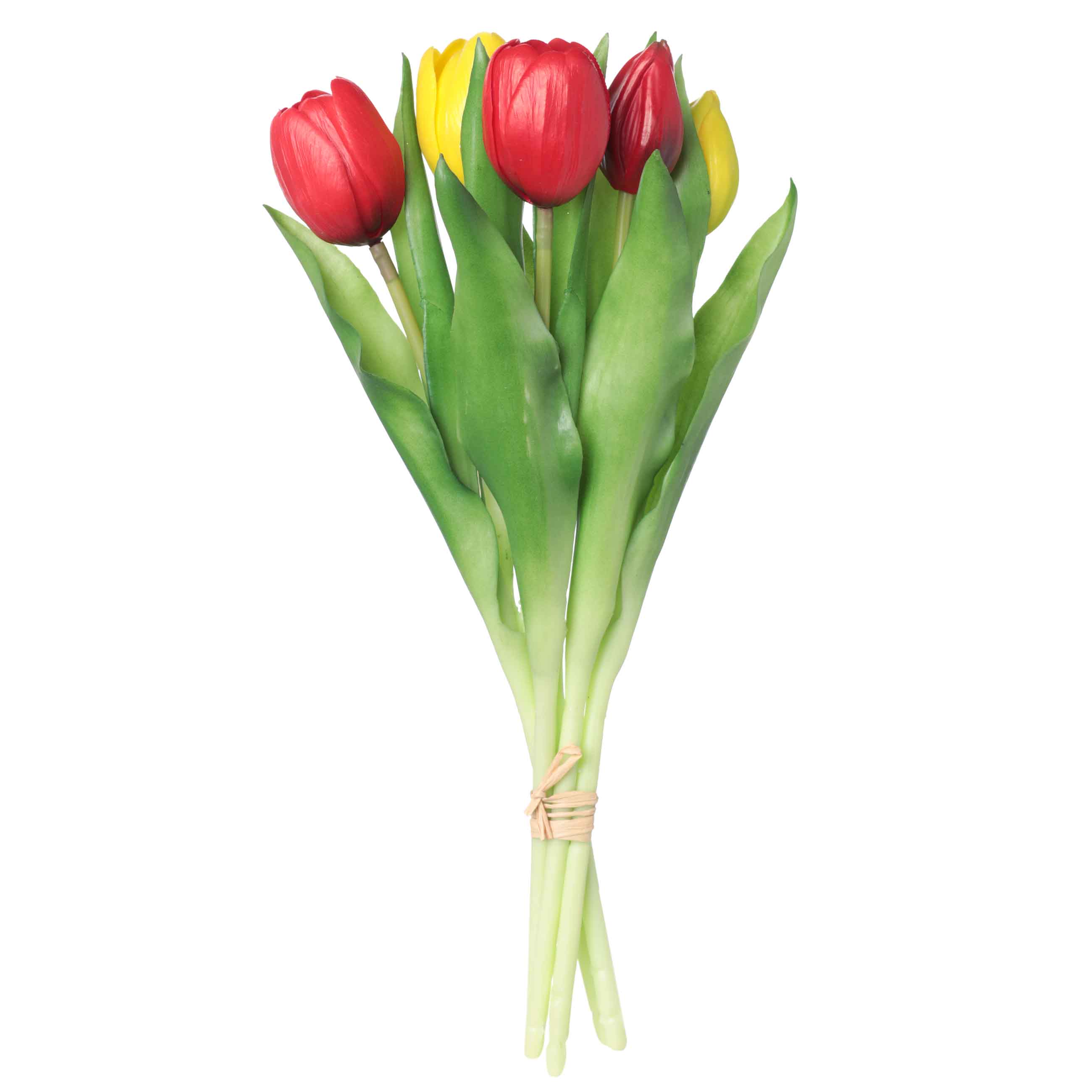 Decorative bouquet, 29 cm, packed, TEP / paper, Yellow and red tulips, Tulip garden изображение № 2