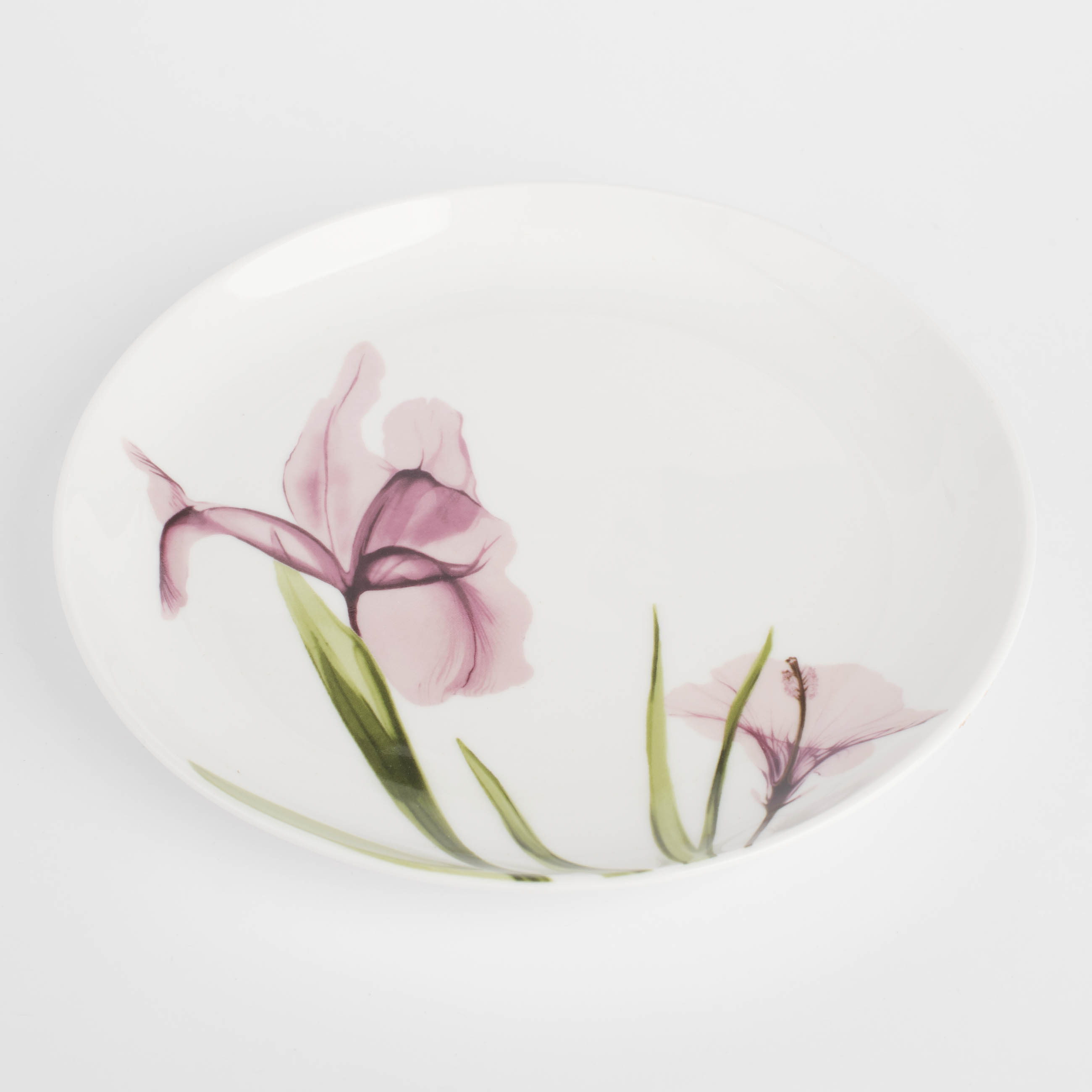 Snack plate, 21 cm, porcelain N, white, Pastel flowers, Pastel flowers изображение № 3
