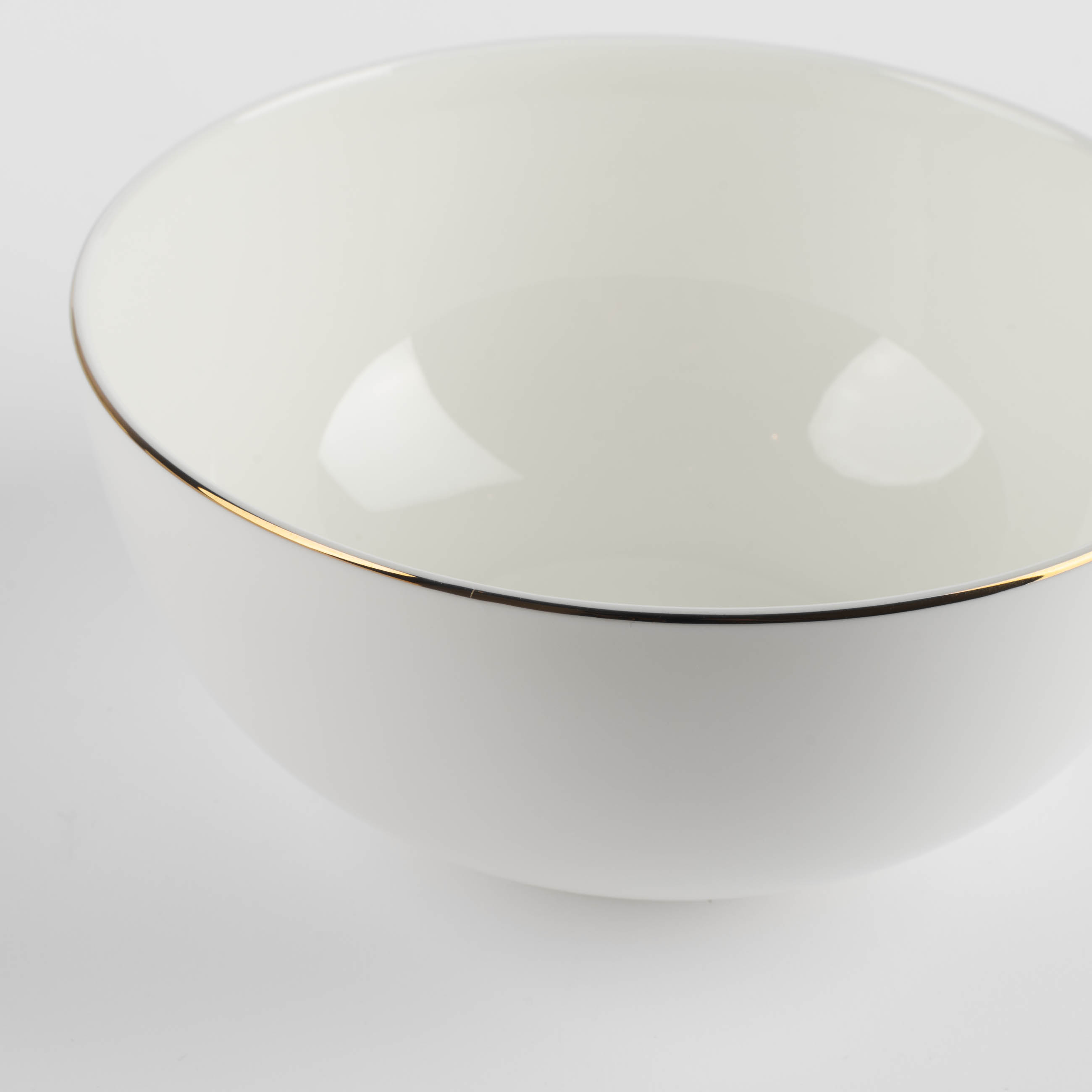 Salad bowl, 15x7 cm, porcelain F, white, Ideal gold изображение № 4