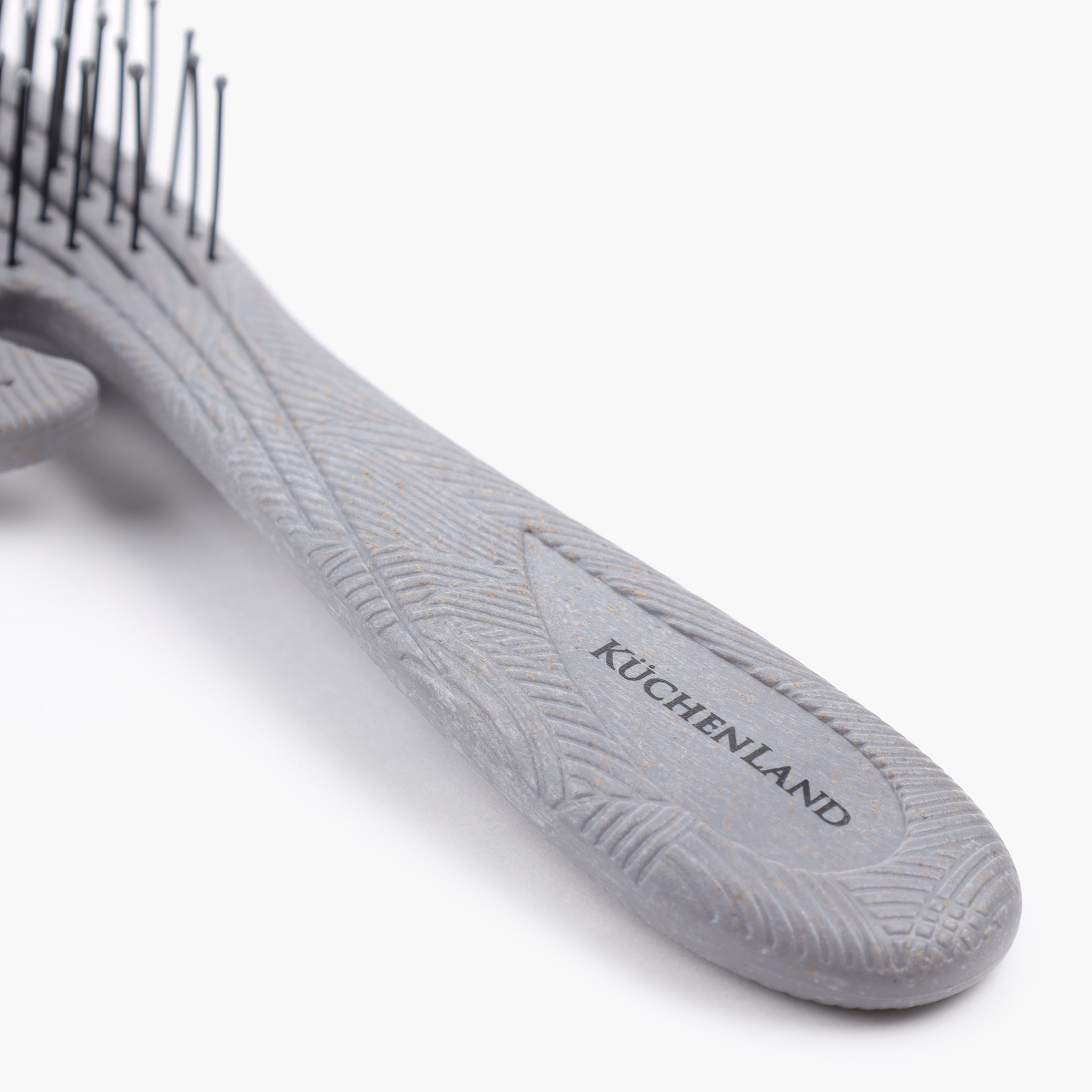 Hair massage comb, 22 cm, vegetable fiber / plastic, Grey, Zipo изображение № 5