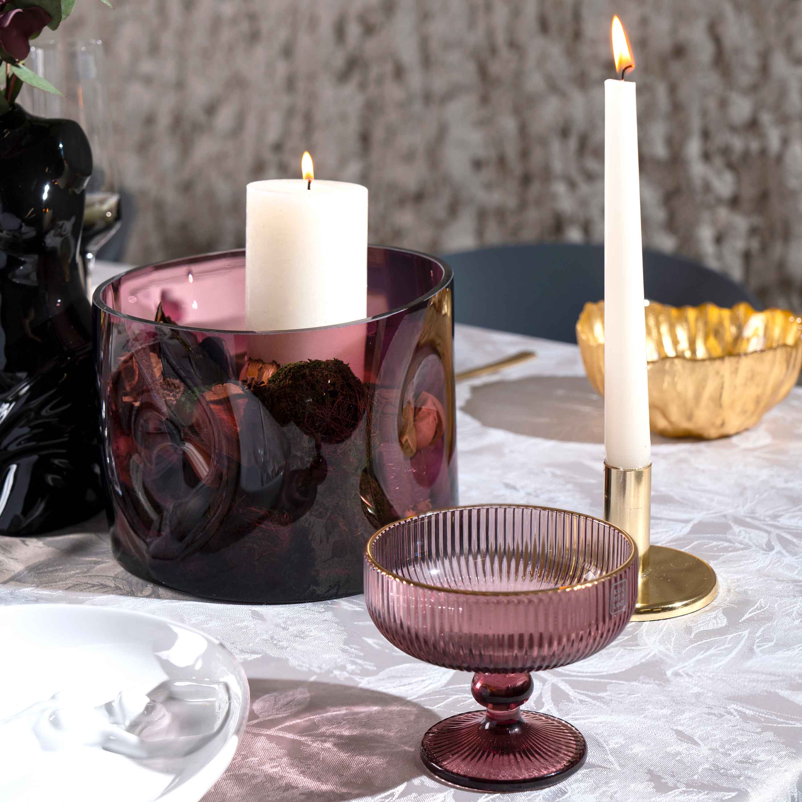 Flower vase, 15 cm, decorative, glass, dark purple, Brinicle изображение № 7