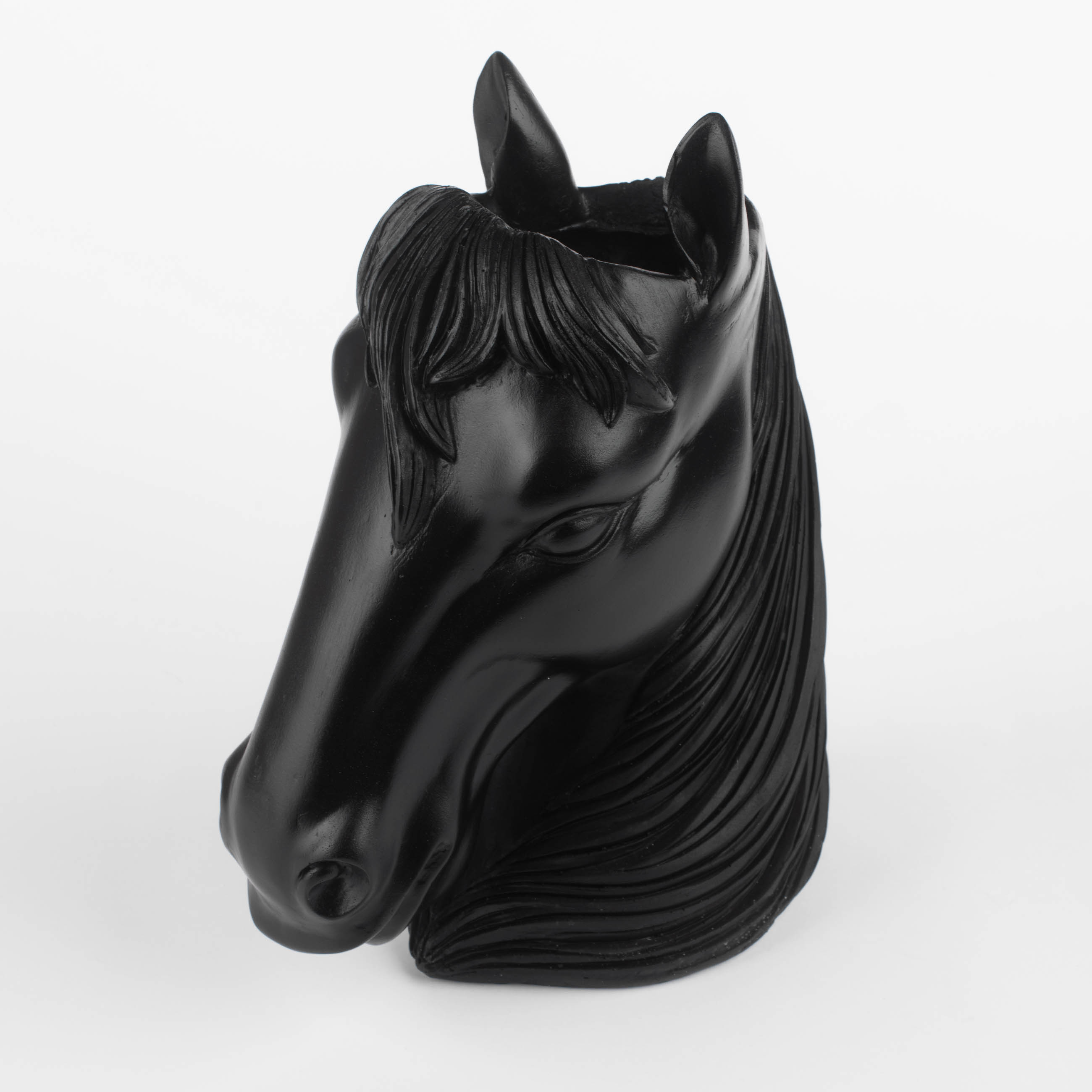 Decorative vase, 25 cm, polyresin, black, Horse head, Horse изображение № 4
