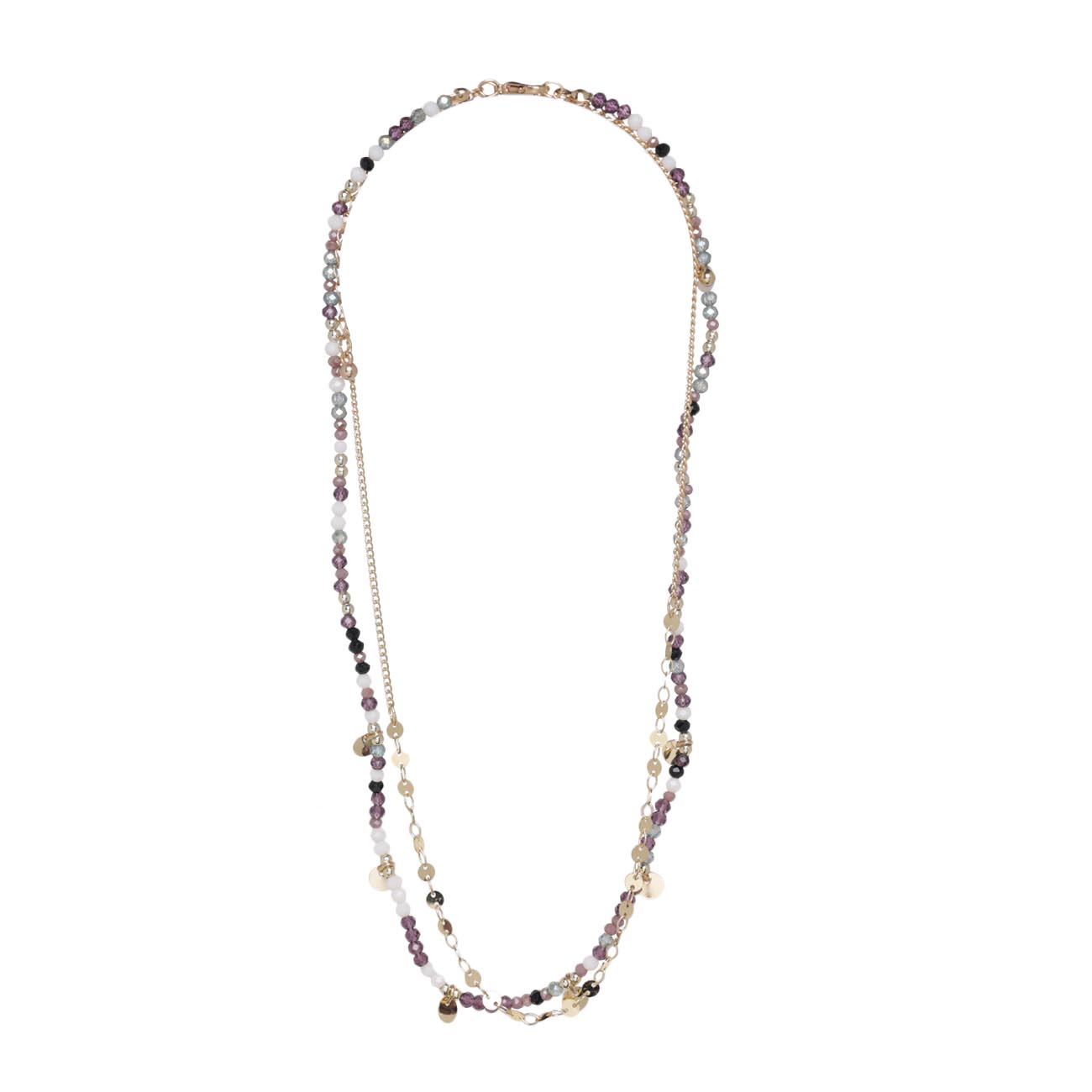 Chain, 22/25 cm, 2 pieces, metal / plastic, gold, Colored stones, Mineral изображение № 2