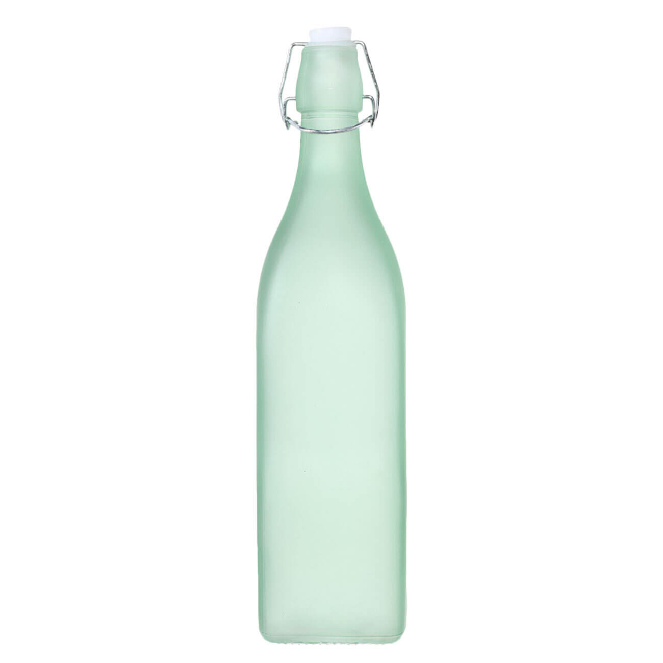 Oil or vinegar bottle, 1 l, with clip, glass / metal, green, Light kitchen изображение № 1