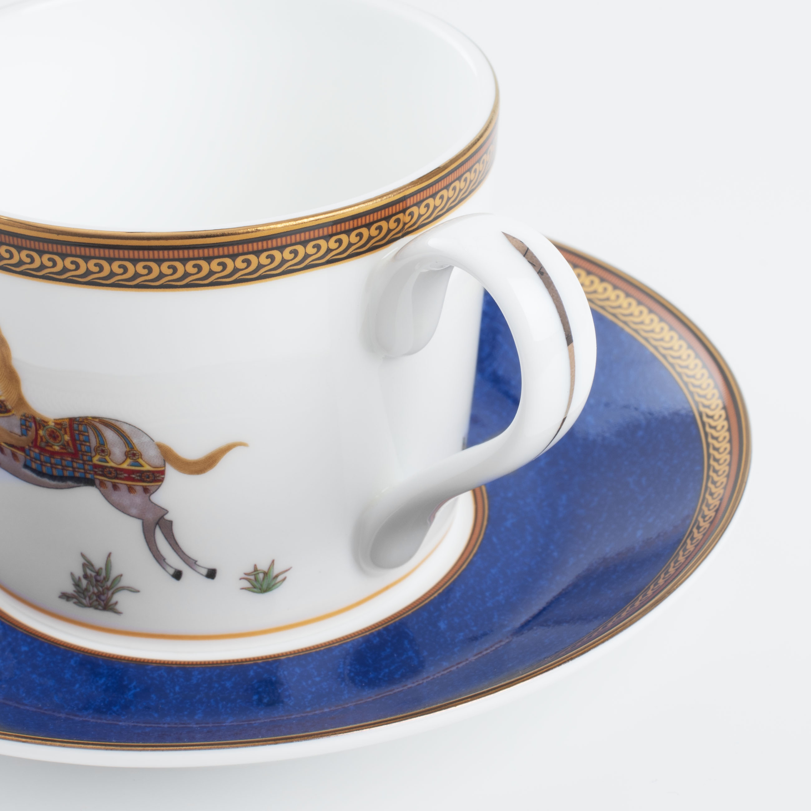 Tea pair, 1 Persian, 2 pr, 250 ml, porcelain F, blue, Horse racing, Blue wind изображение № 4