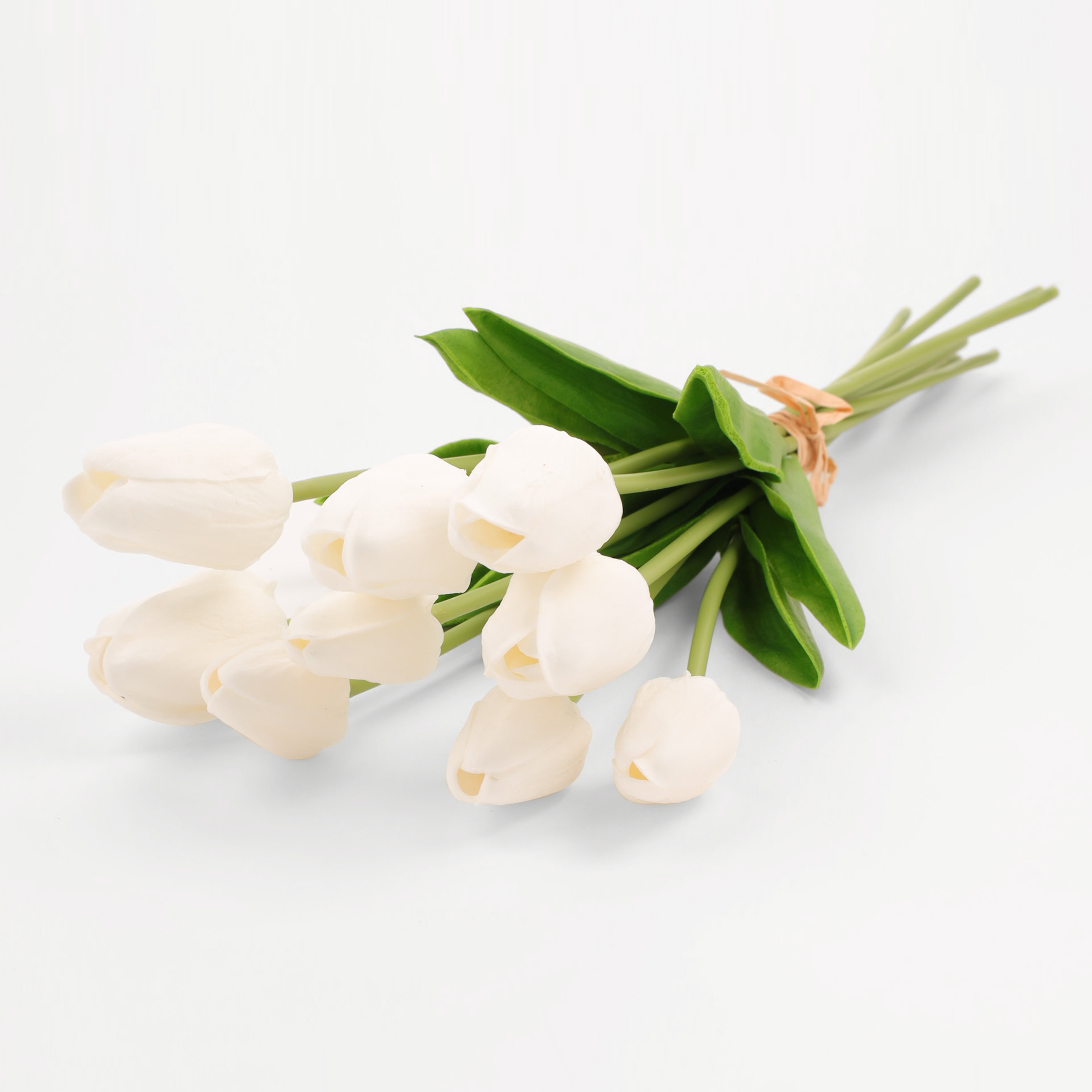 Artificial bouquet, 35 cm, polyurethane, White tulips, Tulip garden изображение № 3