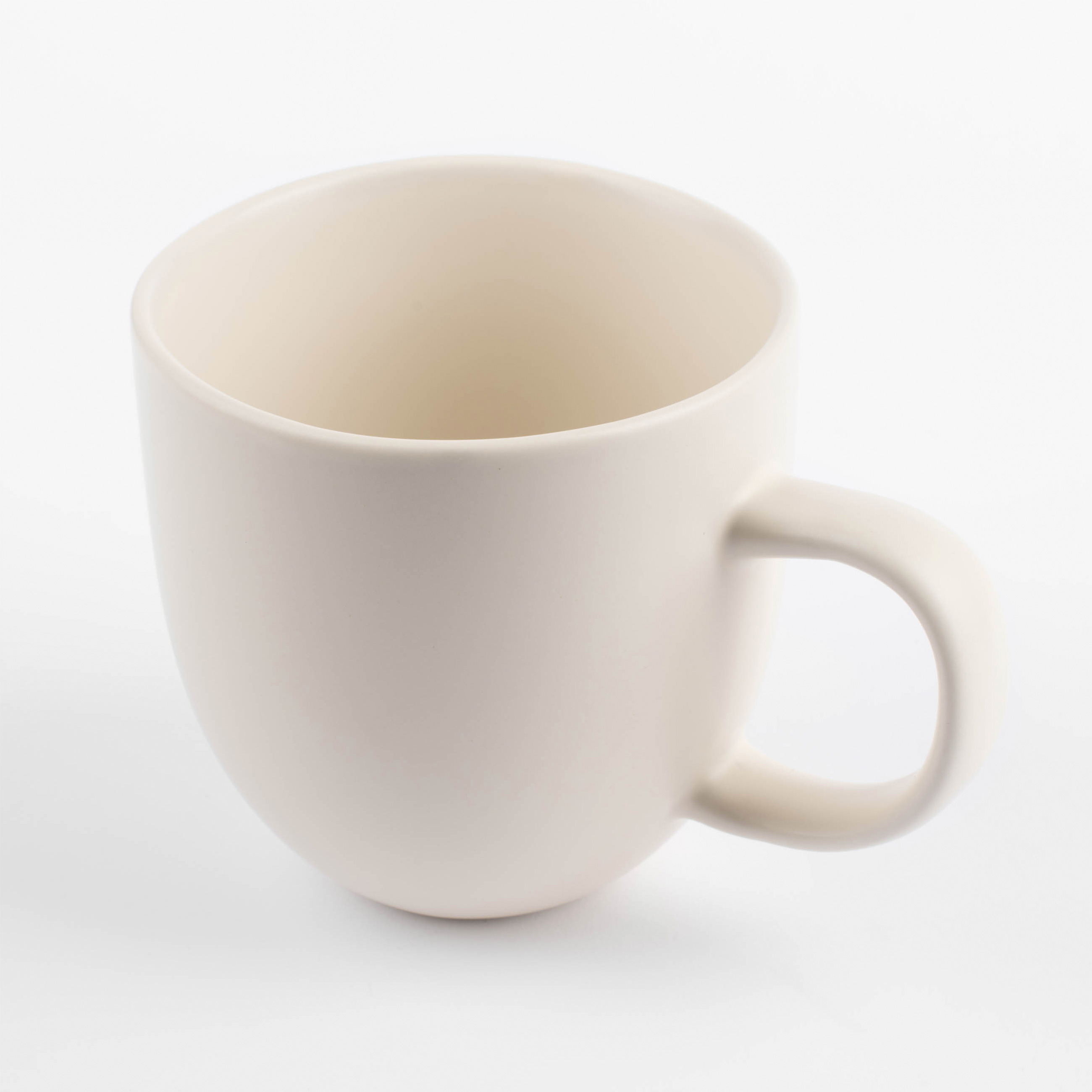 Mug, 390 ml, ceramic, cream, Uneven edge, Verso изображение № 2