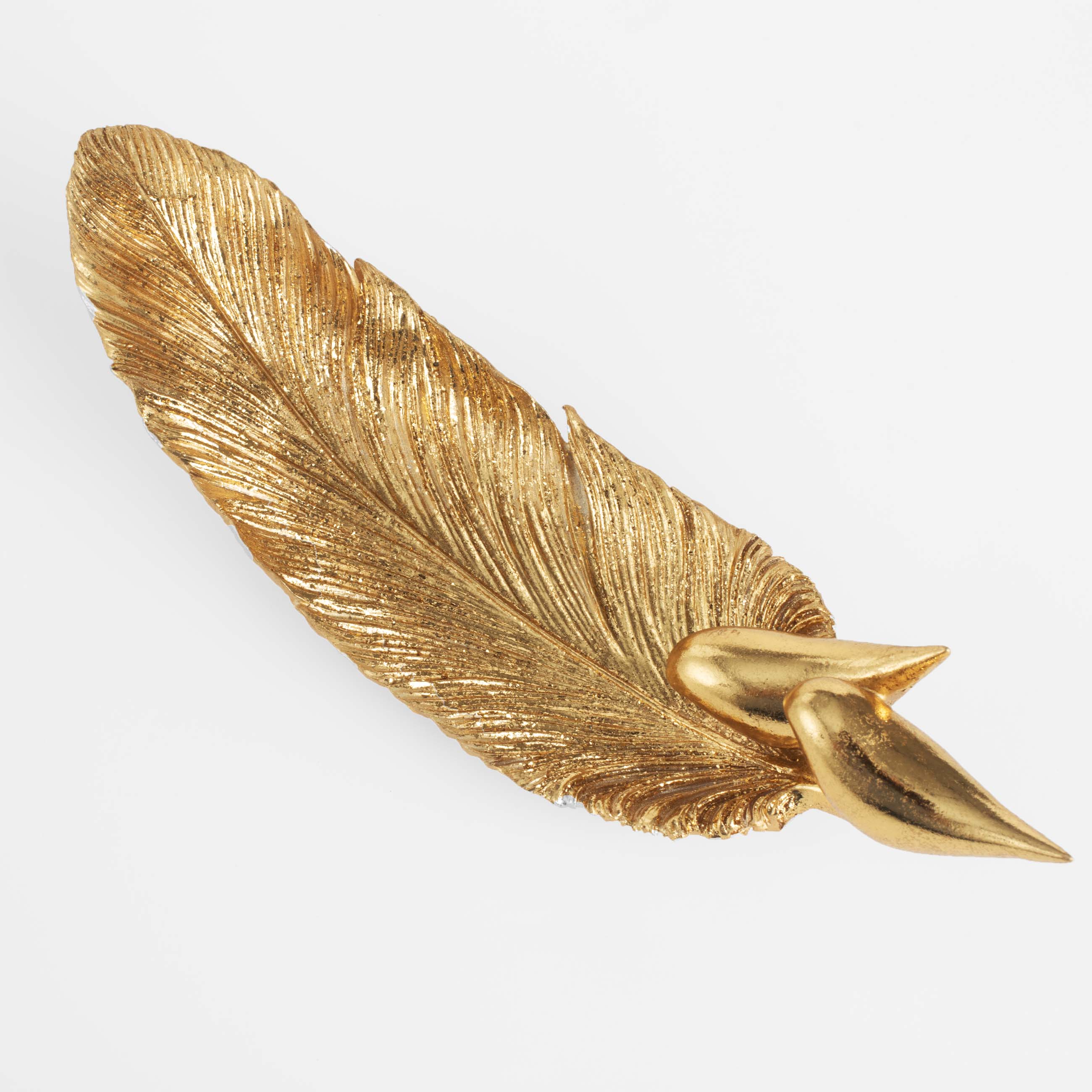 Decorative dish, 23x8 cm, polyresin, golden, Birds on a feather, Paradise garden изображение № 3
