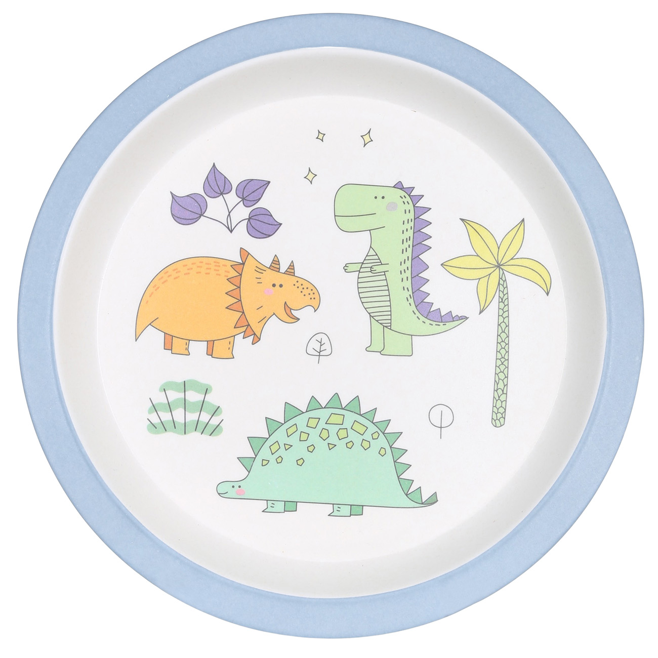 Tableware set, children's, 5 pr, bamboo, yellow-blue, Dinosaur, Dino изображение № 4