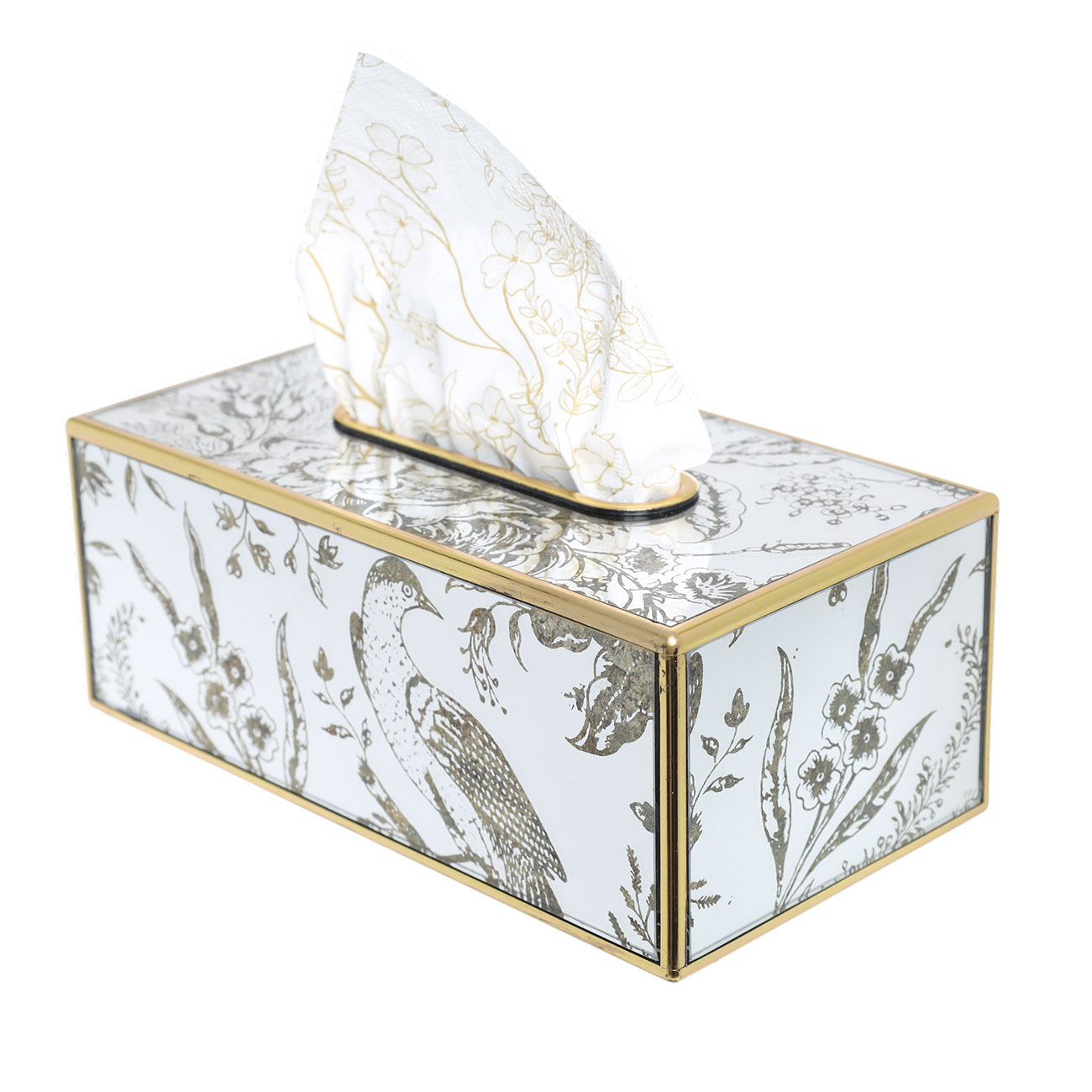 Paper napkin box, 25x13 cm, plastic / glass, Mirror, Bird, Bluebird изображение № 4
