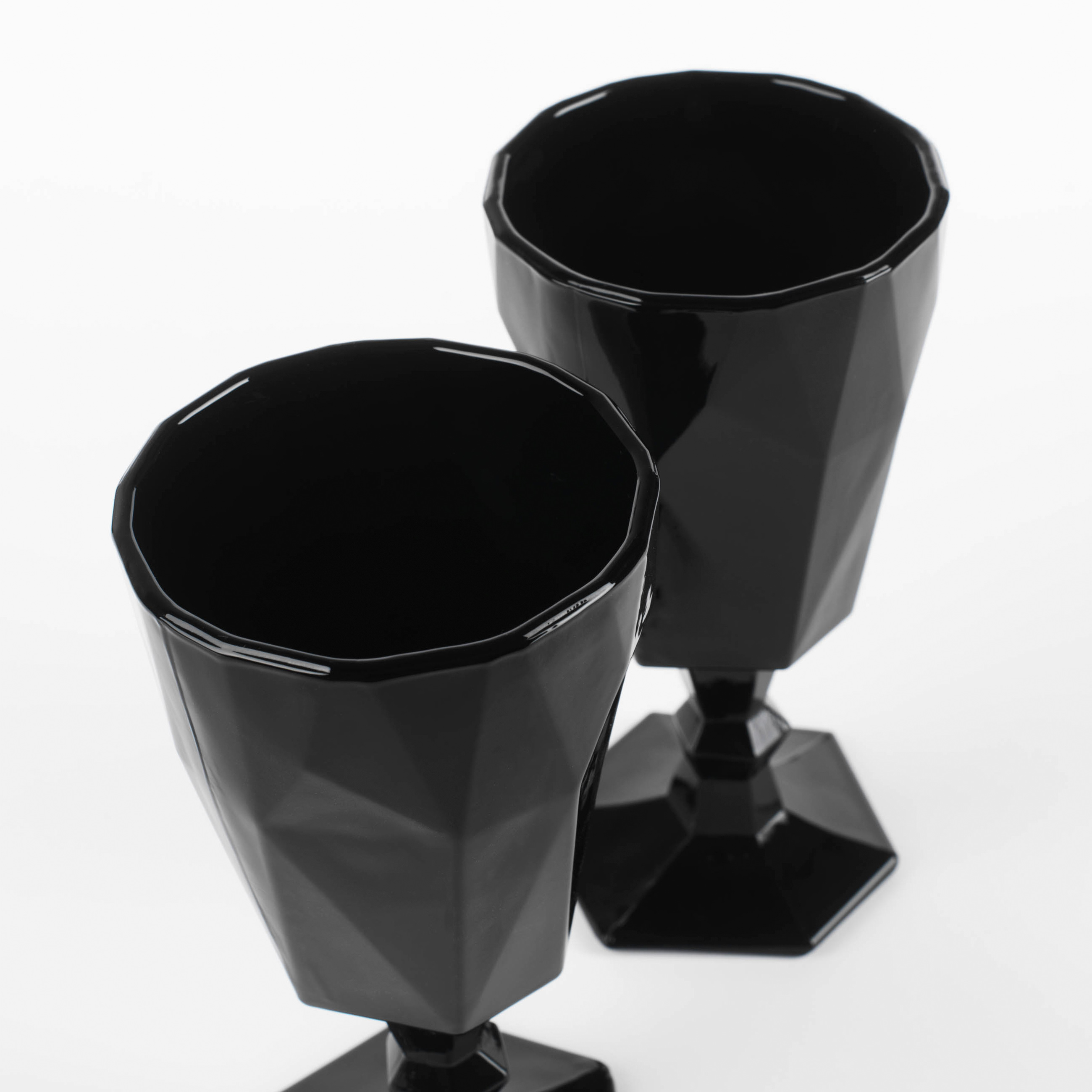 Wine glass, 280 ml, 2 pcs, glass R, black, Geometry color изображение № 3