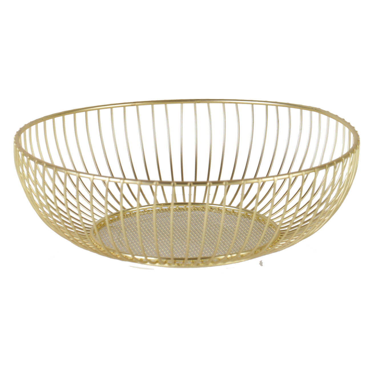 Fruit basket, 25 cm, metal, golden, Twist gold изображение № 1
