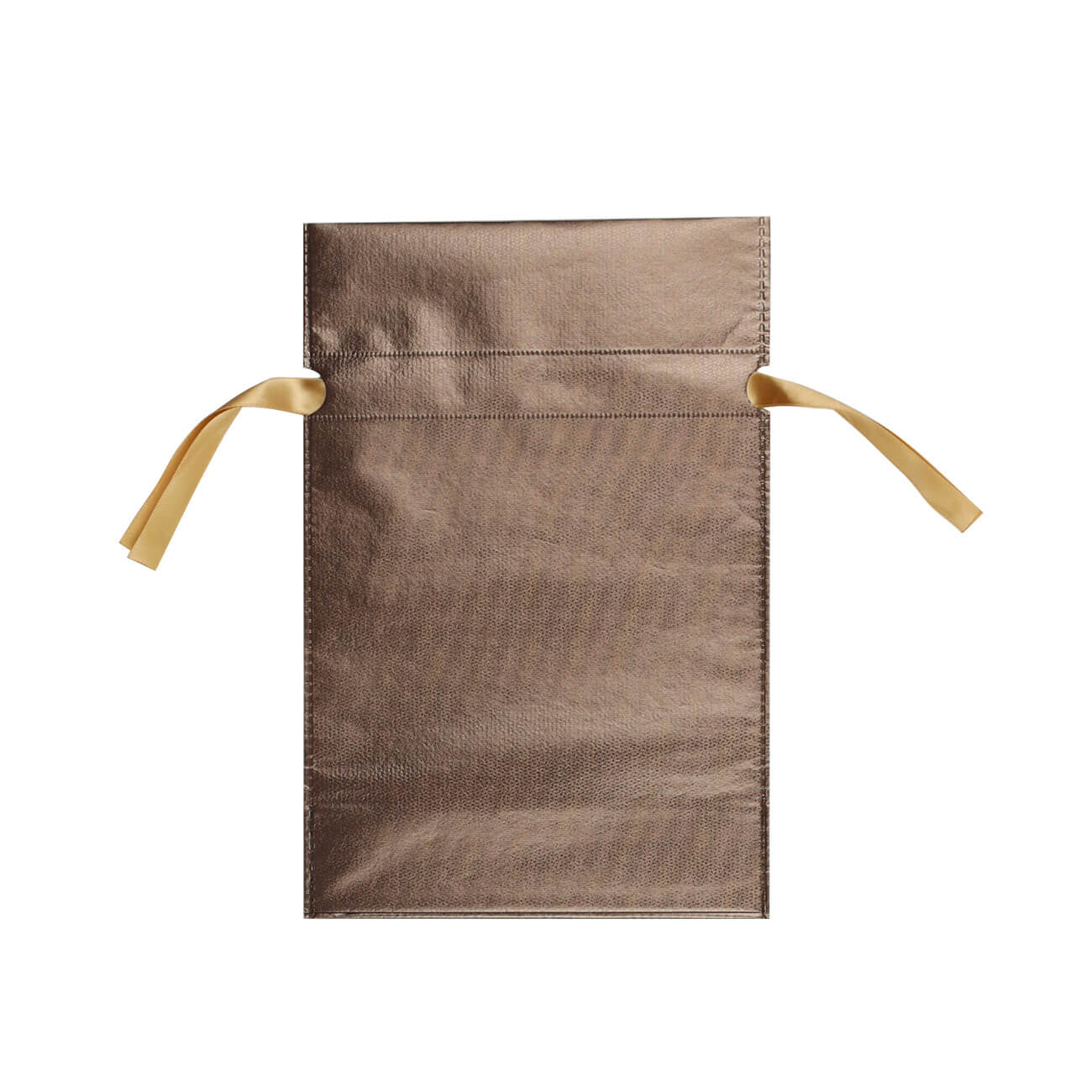 Gift bag, 20x30 cm, with drawstrings, polypropylene, brown, Champagne glow изображение № 1