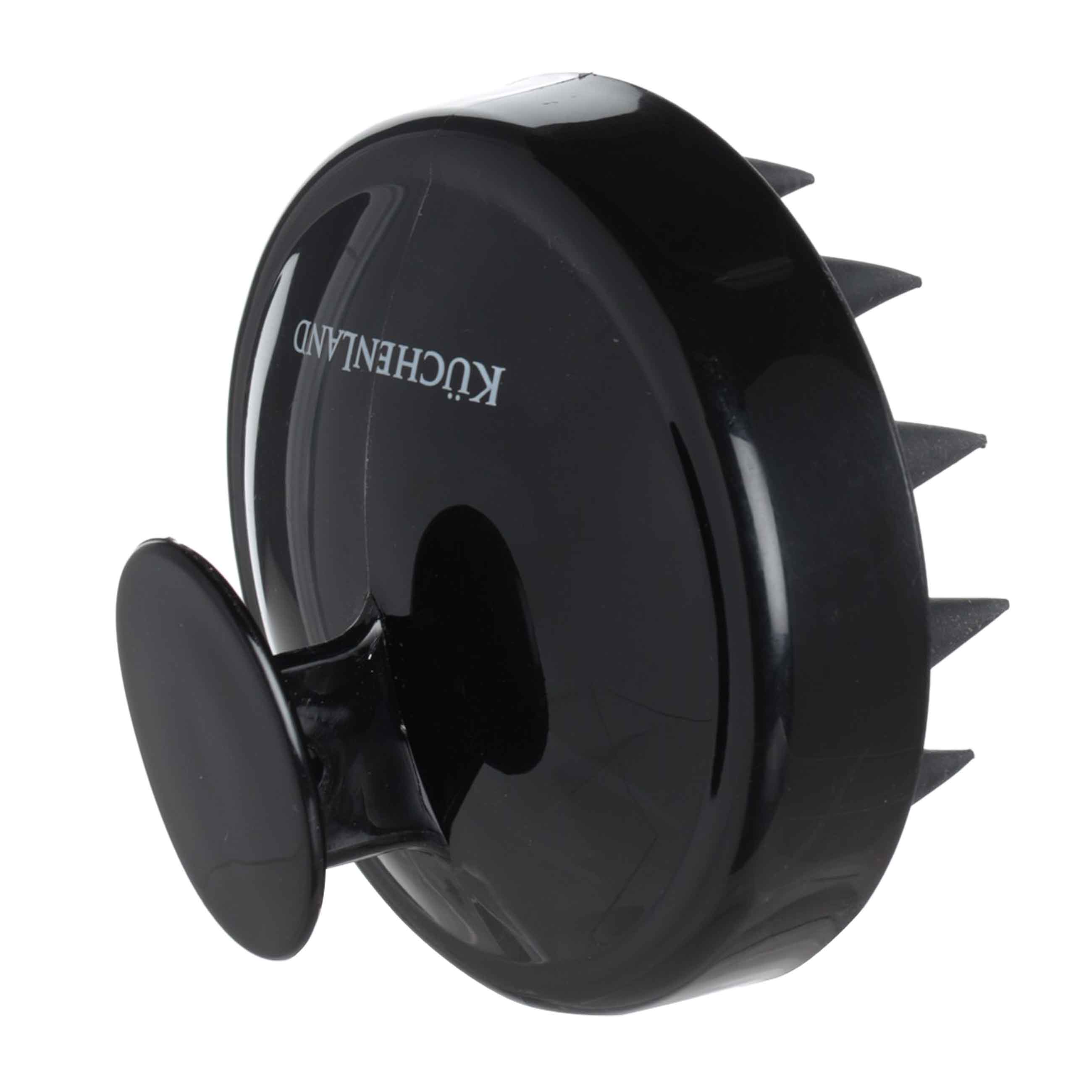 Dry massage brush, 8 cm, with holder, rubber / plastic, black, Glamor изображение № 4