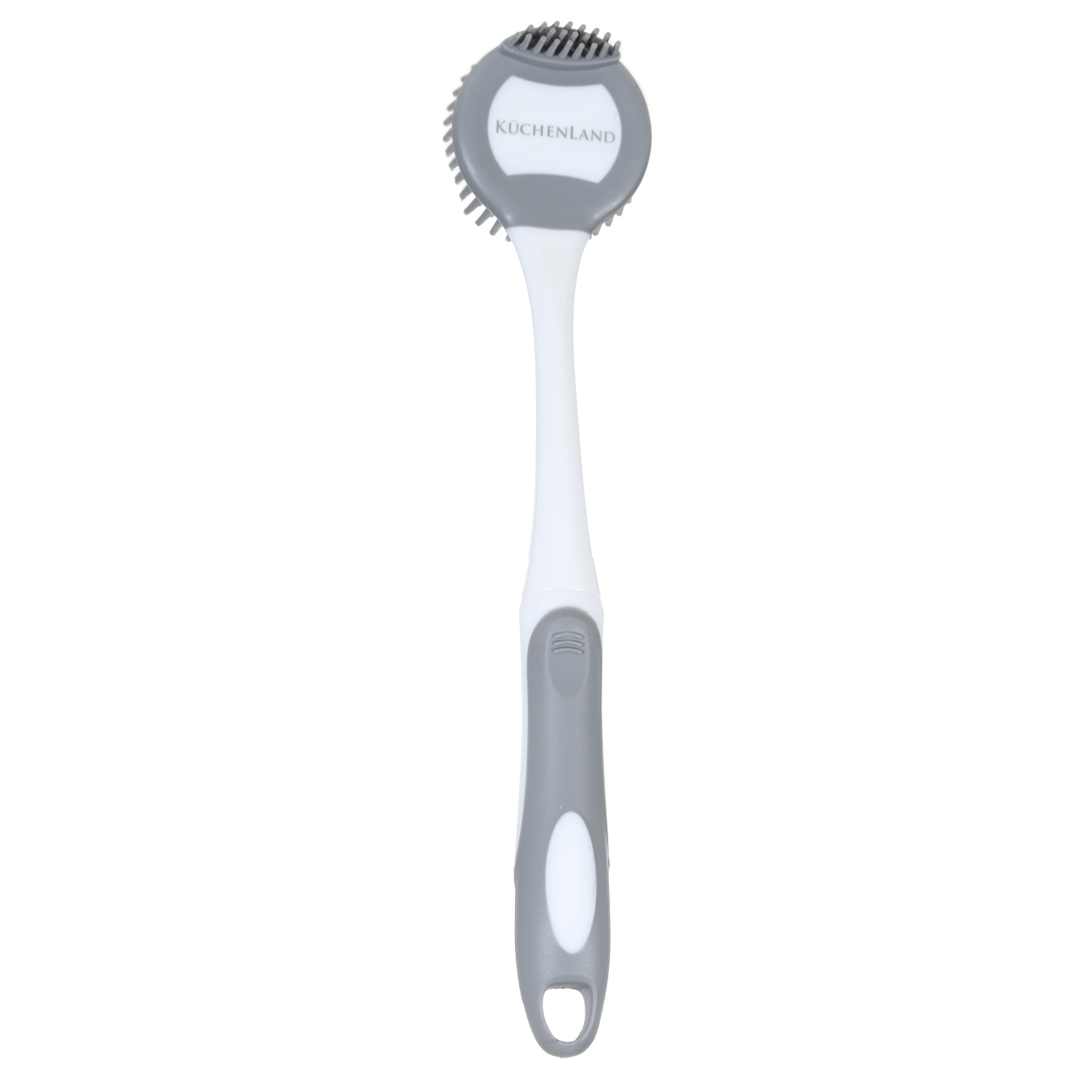 Cleaning brush, 30 cm, double-sided, rubber / plastic, gray-white, Clean изображение № 2