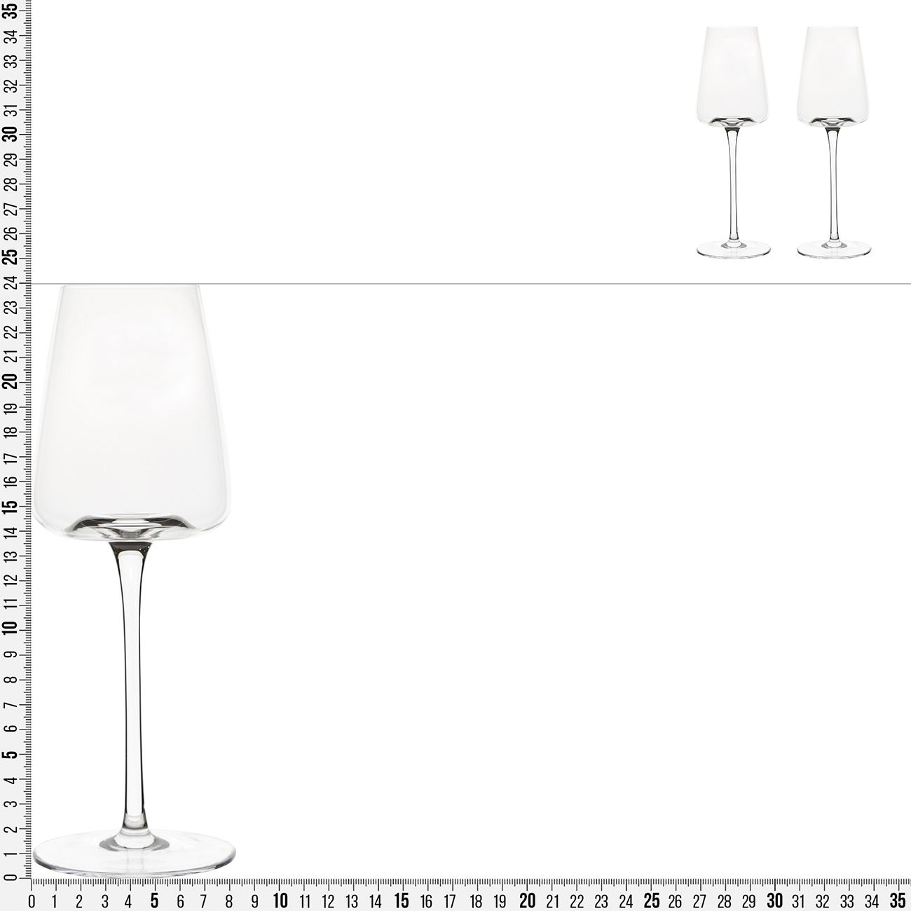 White wine glass, 350 ml, 2 pcs, glass, Sorento изображение № 7