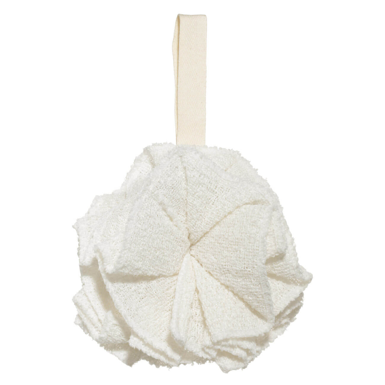 Body washcloth, 10 cm, exfoliating, polyester, milk, Bow, Unique spa изображение № 1