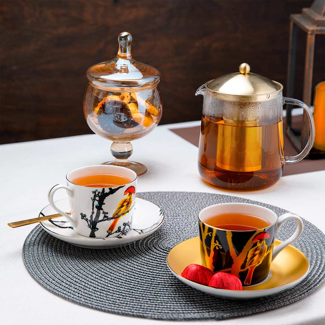 Teapot, 1 l, used glass, golden, Macchiato изображение № 4