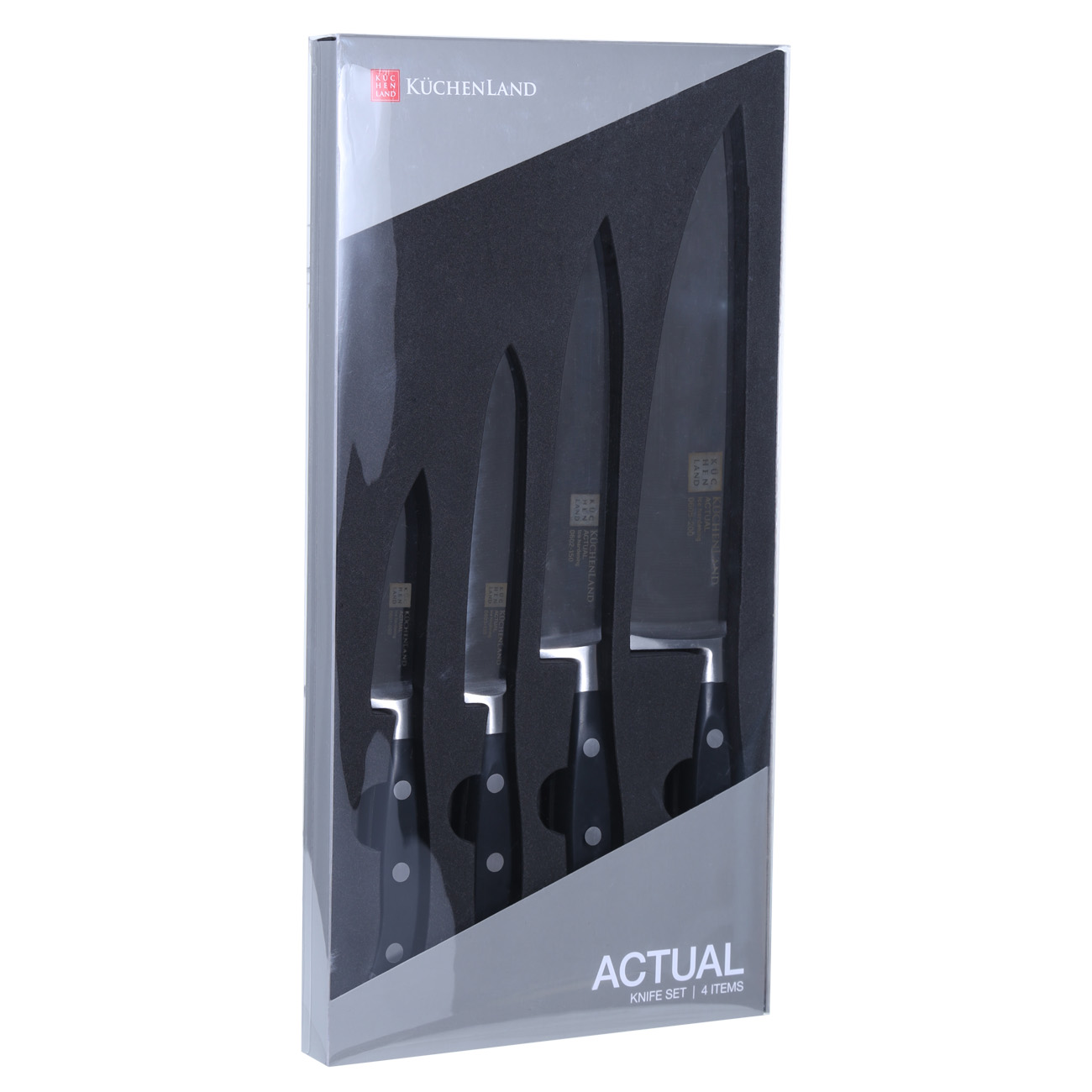 Knife set, 4 pr, steel / plastic, Actual изображение № 2