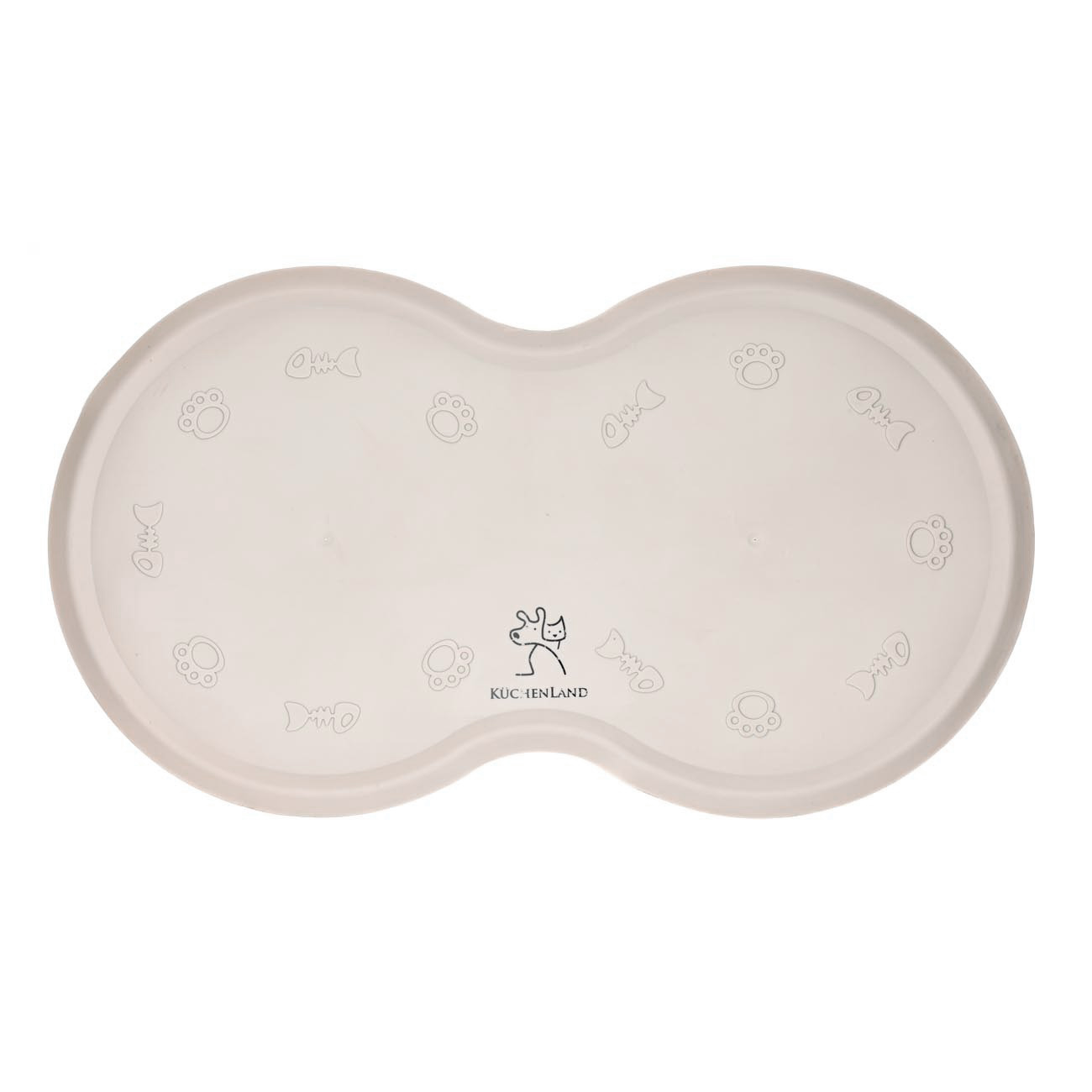 Pet bowl mat, 45x25 cm, rubber, gray-beige, Favorite pet изображение № 2