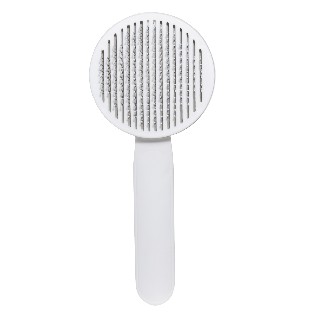Pet hair comb, 18 cm, Self-cleaning, plastic / steel, White-gray, Ears, Pet изображение № 4