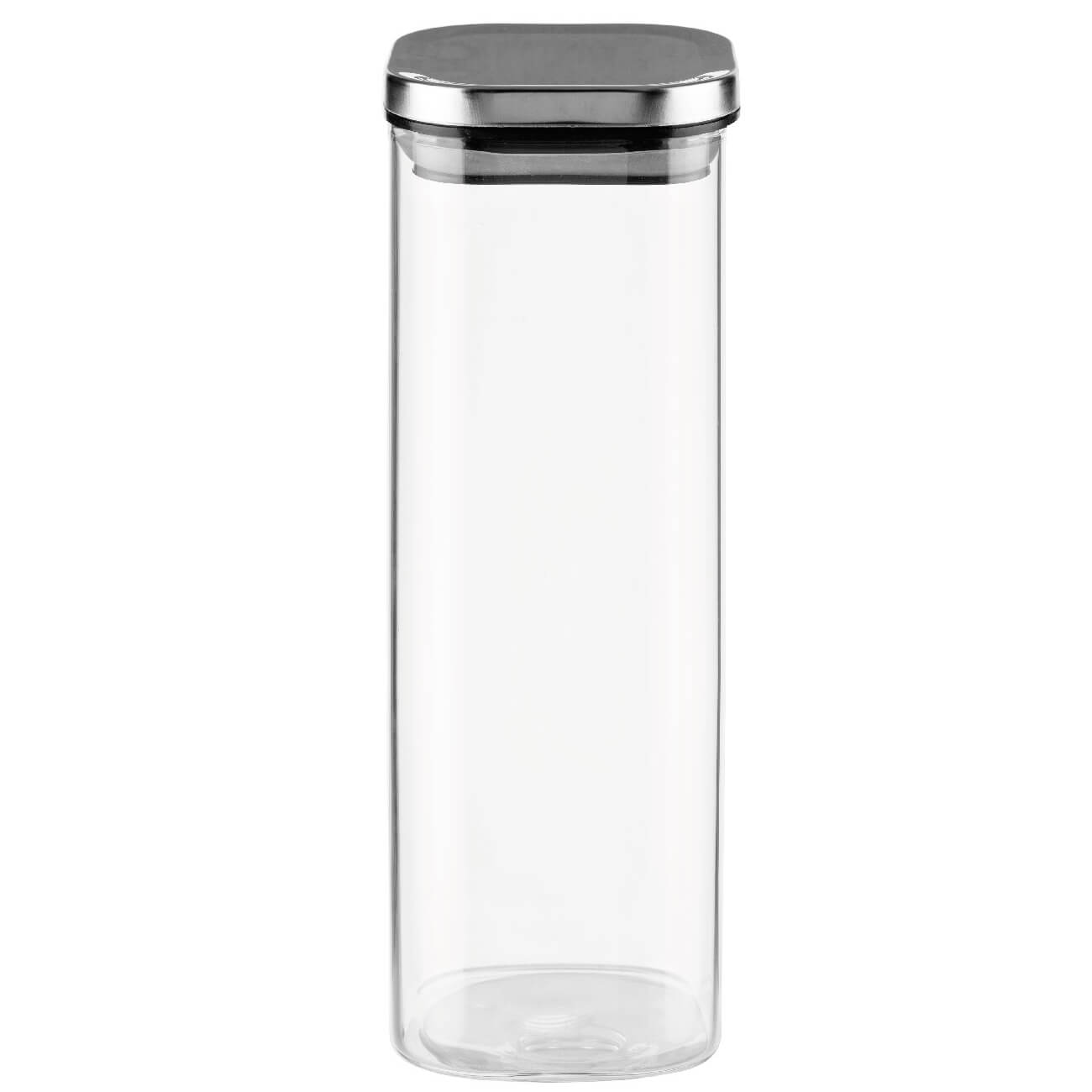 Food jar, 1,1 l, used glass / metal, square, Classic изображение № 1