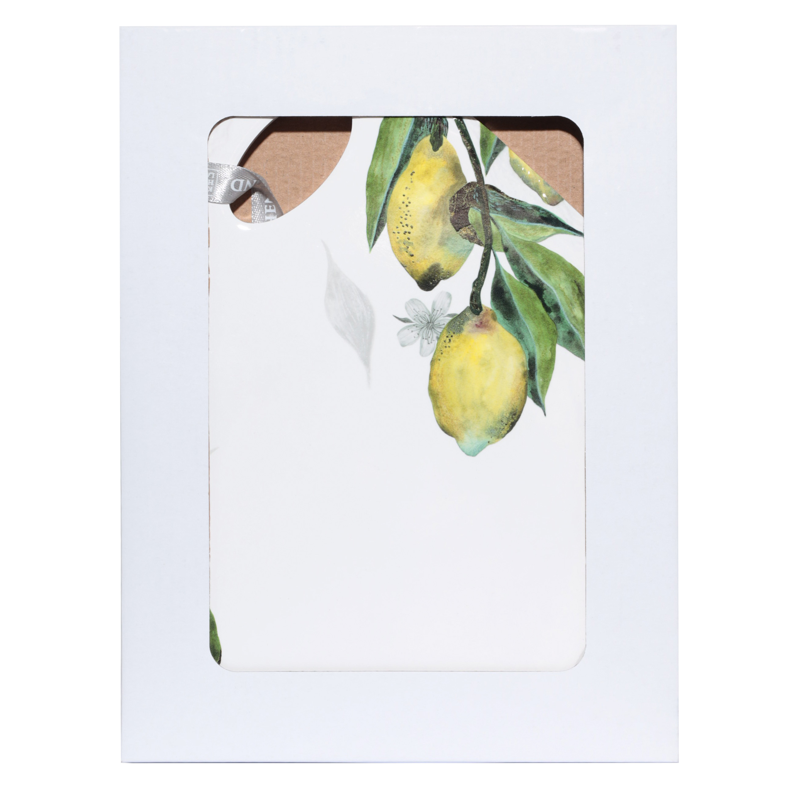 Hot plate, 18x24 cm, ceramic / cork, white, Lemons, Sicily in bloom изображение № 3