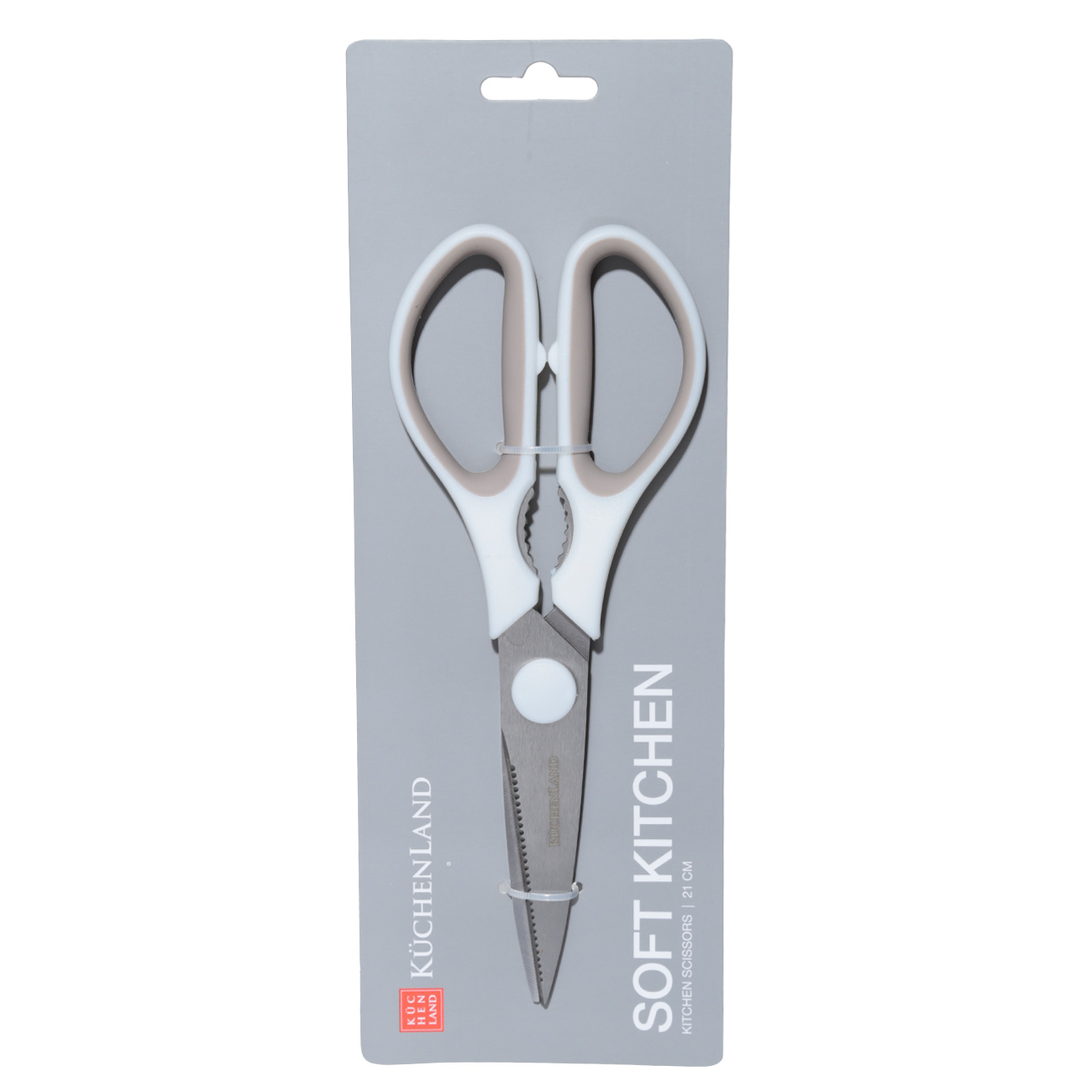 Kitchen scissors, 21 cm, steel/plastic, cream, Soft Kitchen изображение № 3