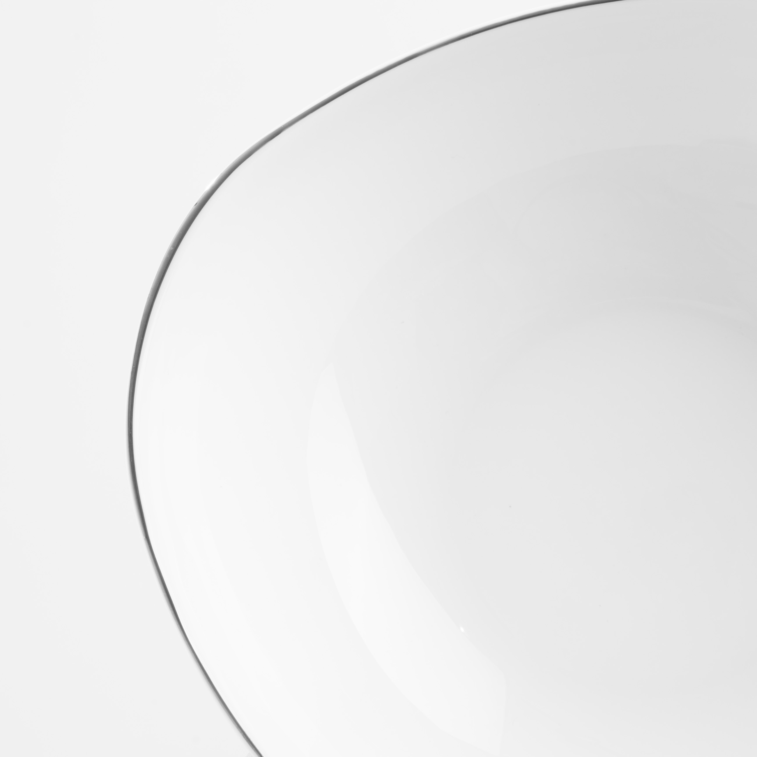 Bowl, 14x5 cm, porcelain F, white, Bend silver изображение № 3