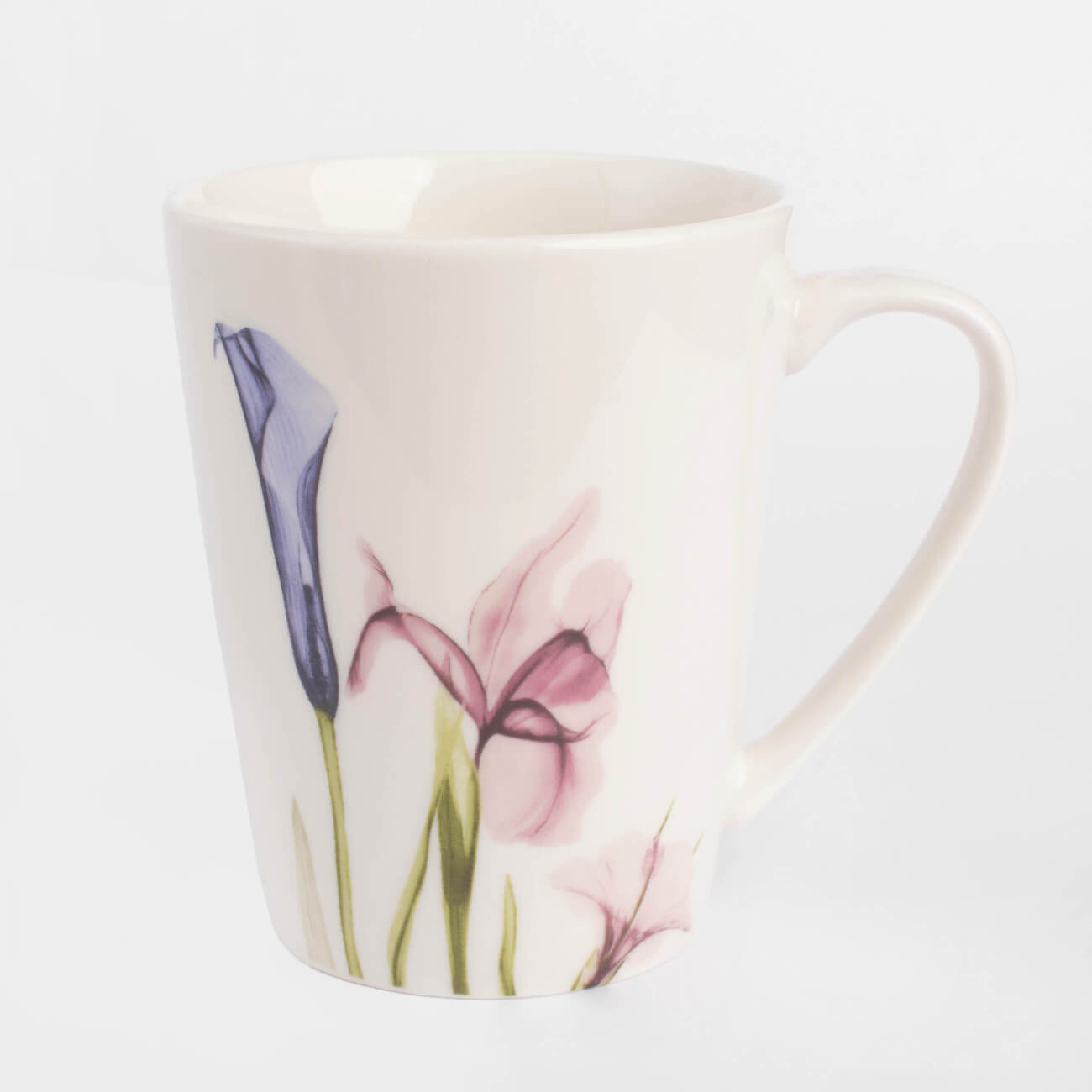 Mug, 420 ml, porcelain N, white, Pastel flowers изображение № 1