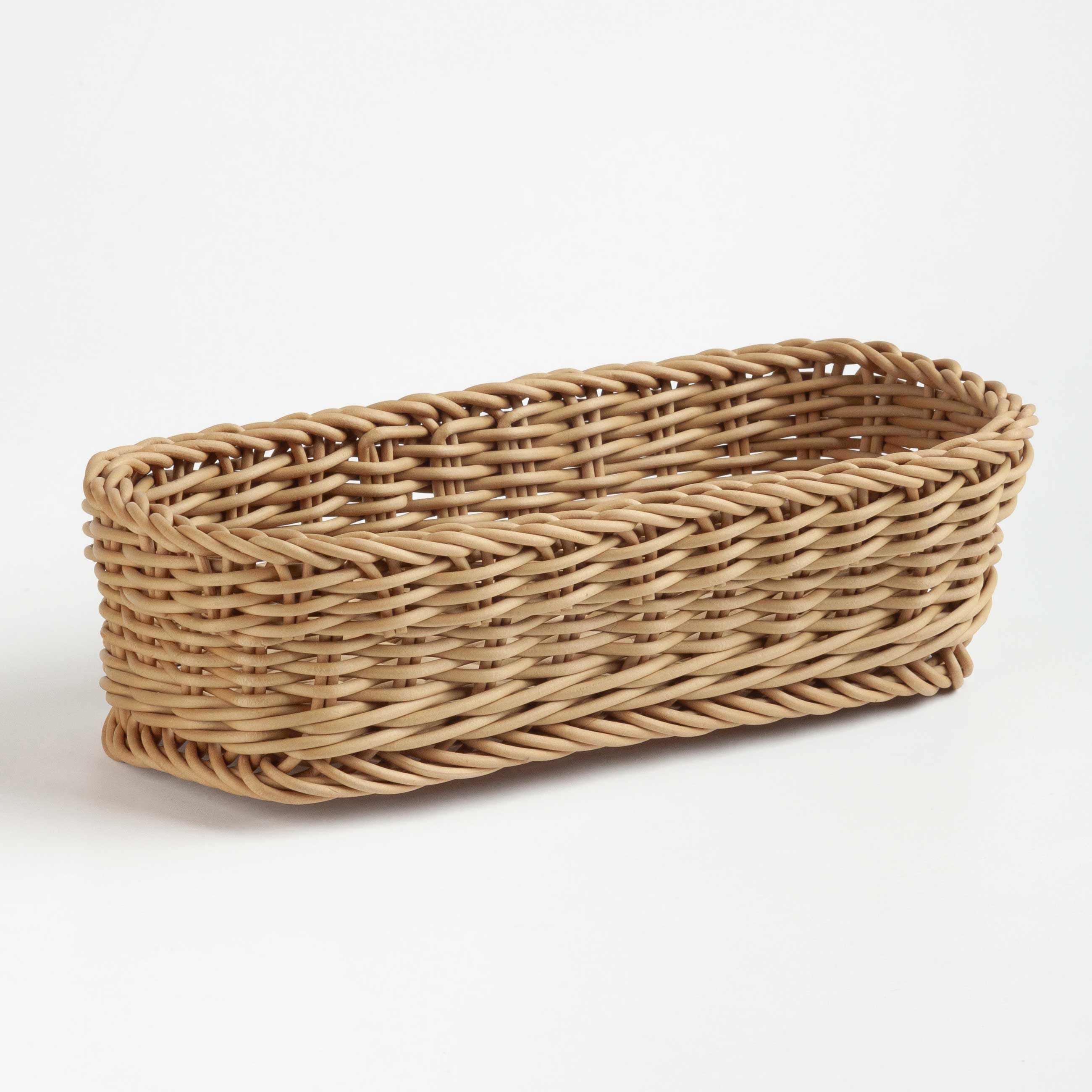 Cutlery basket, 25x10 cm, rattan, rectangular, brown, Twig изображение № 5
