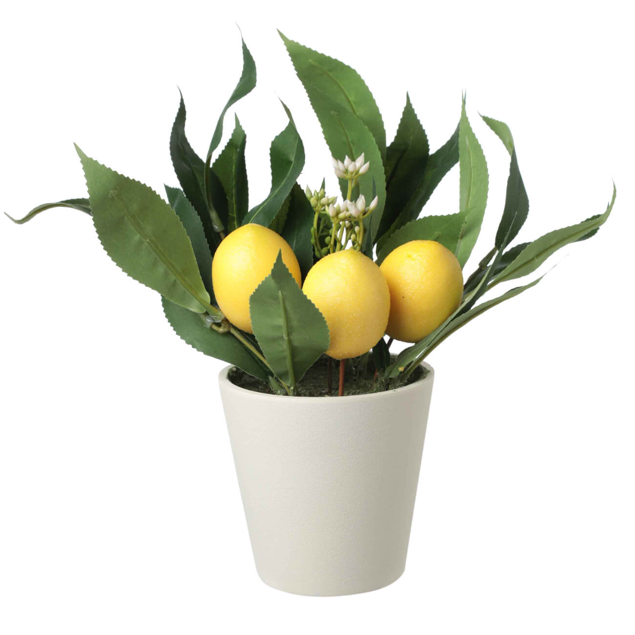 Artificial plant, 28 cm, potted, polyester / melamine, Lemons, Pot garden изображение № 1